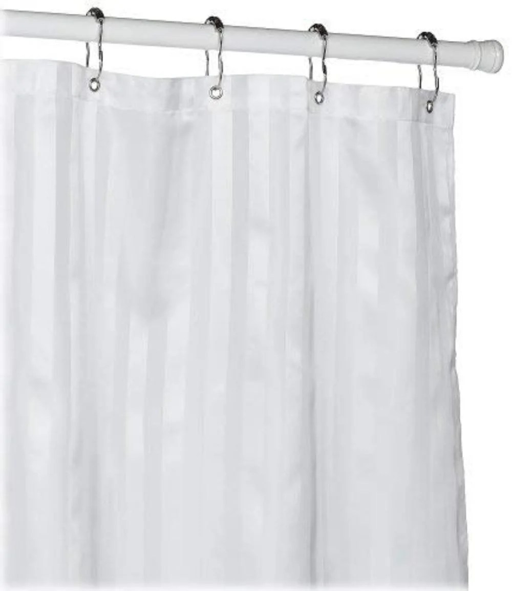 Fabric Shower Curtain Liner White, 2 Pack, 100 Polyester Fabric shower curtain liner for an