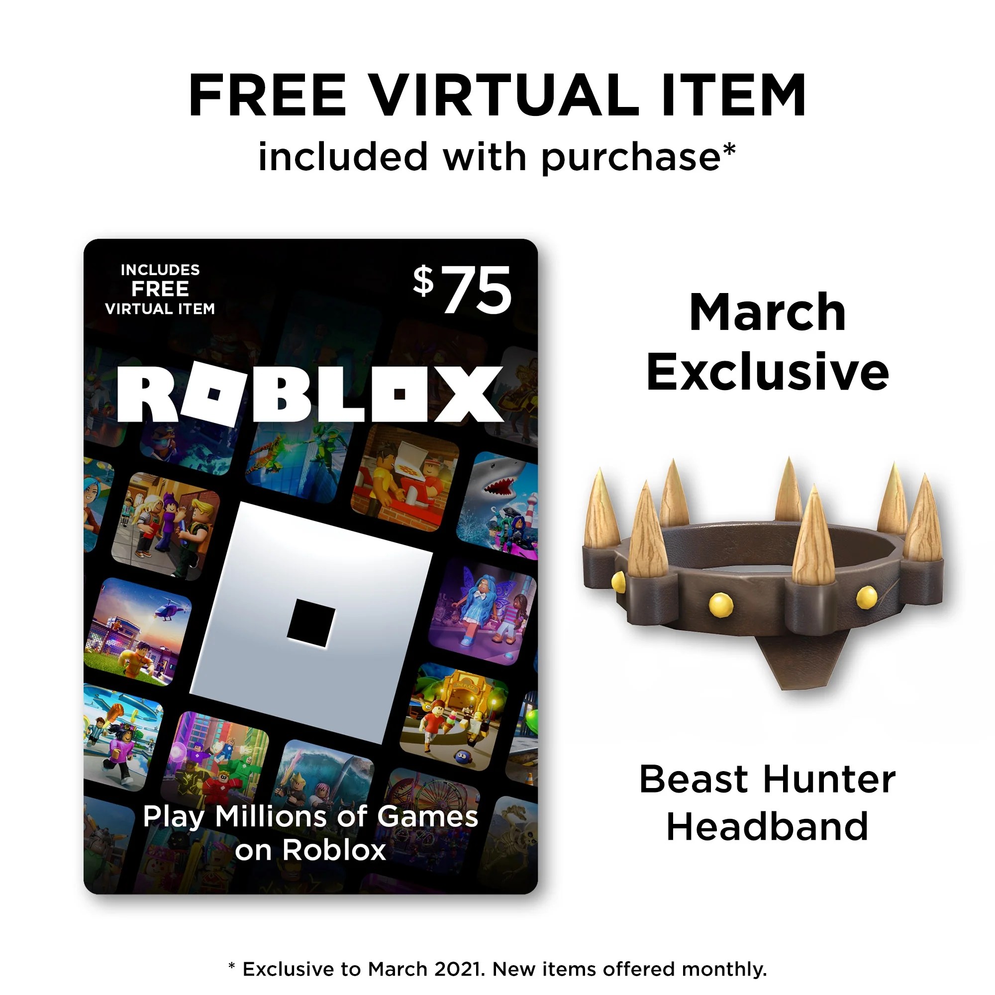Roblox 75 Digital Gift Card [Includes Exclusive Virtual Item] [Digital