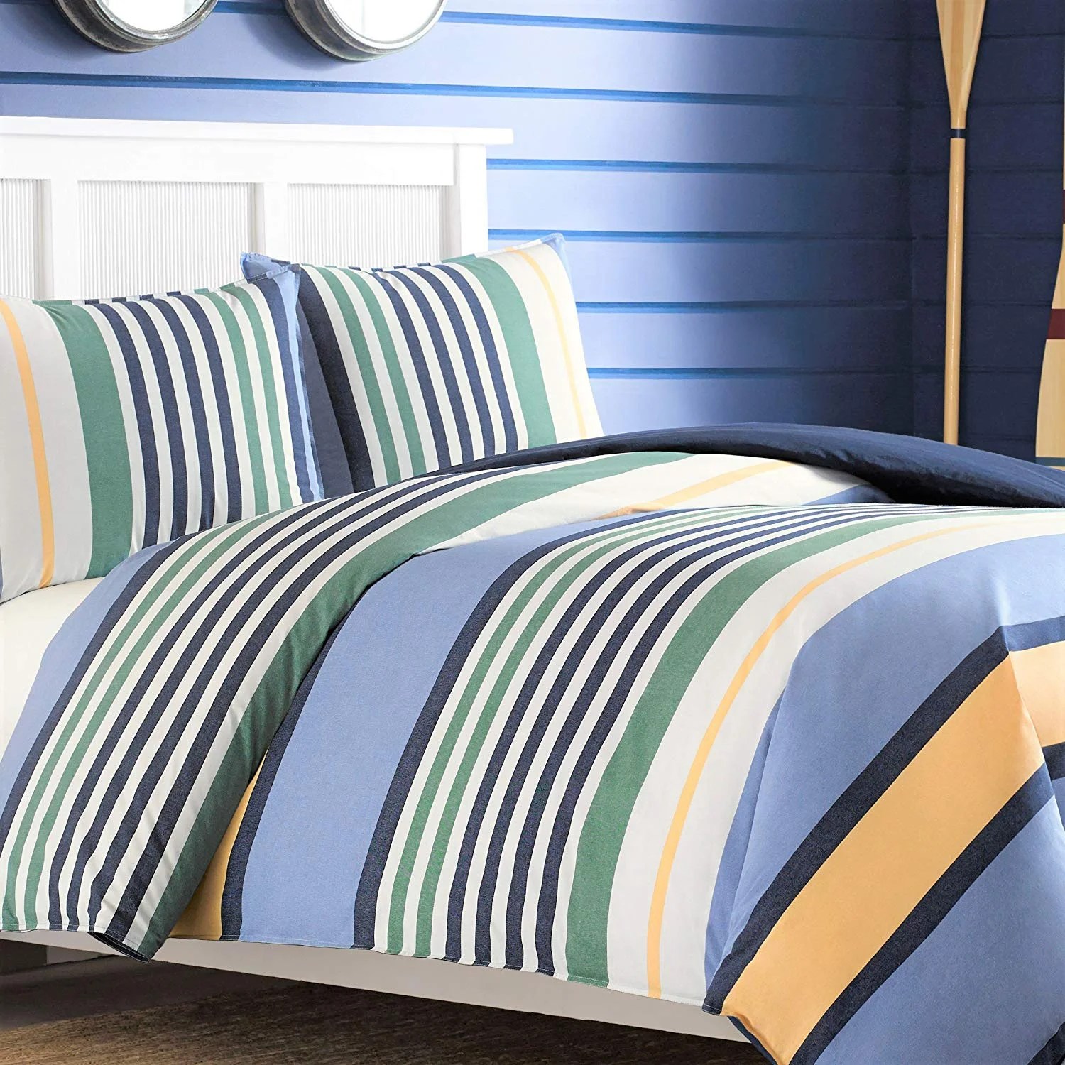 Nautica Dover Duvet Cover Set Full/Queen Made Of 100 Percent Cotton