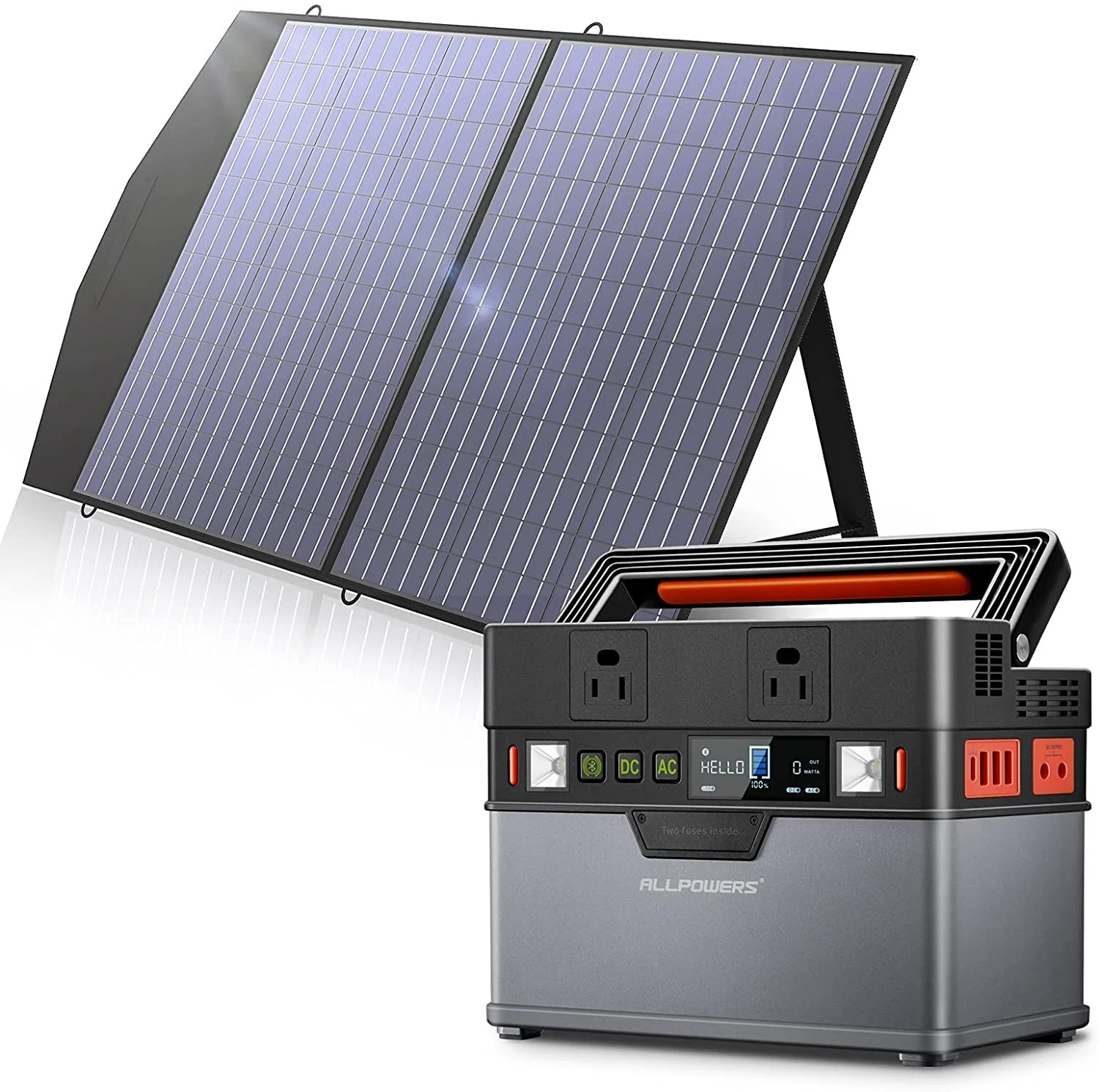 ALLPOWERS 288Wh 300W Portable Power Station with 100W Foldable Solar