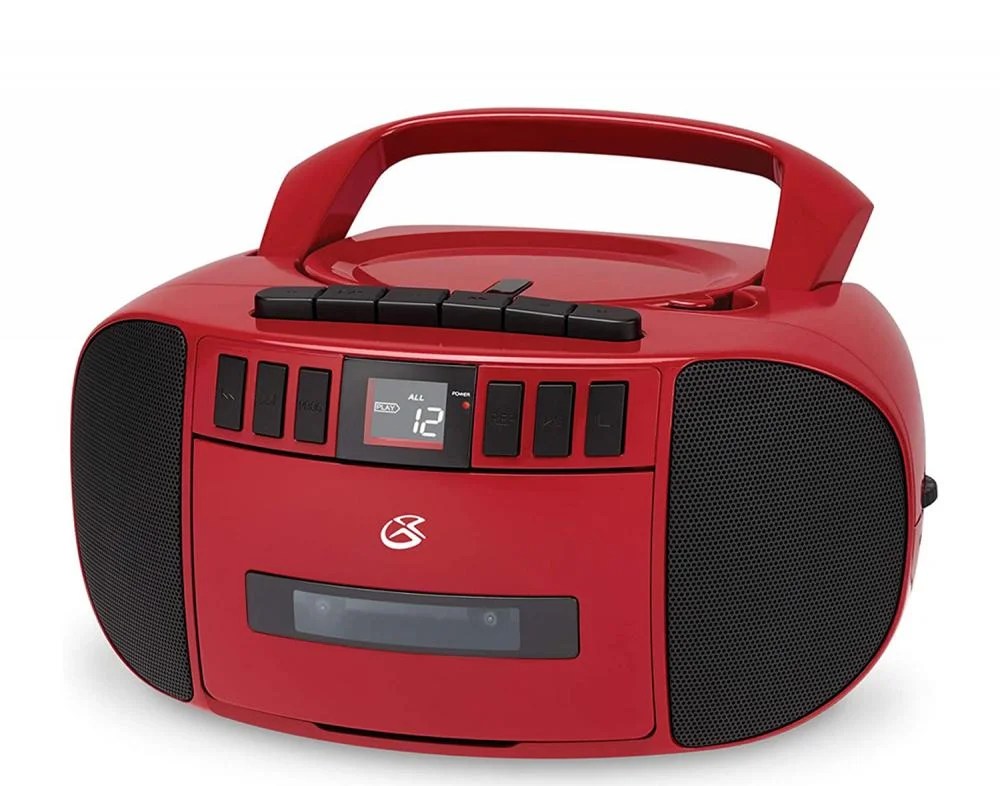 Gpx BCA209R Cd/cassette/amfm Boombox W/aux Red