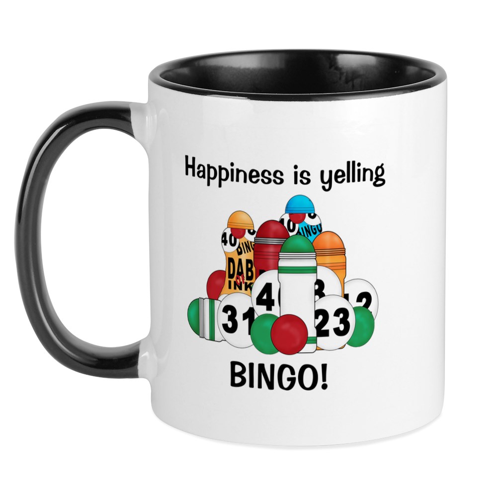 CafePress Happiness Is Yelling BINGO Mug Unique Coffee Mug, Coffee CafePress Happiness Is Yelling BINGO Mug Unique Coffee Mug, Coffee