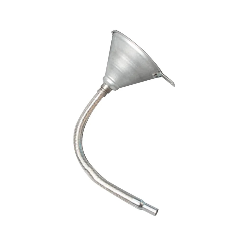 Metal Funnel Flexible 14.6" Long Hose Car Truck Gas Oil Liquid Filler