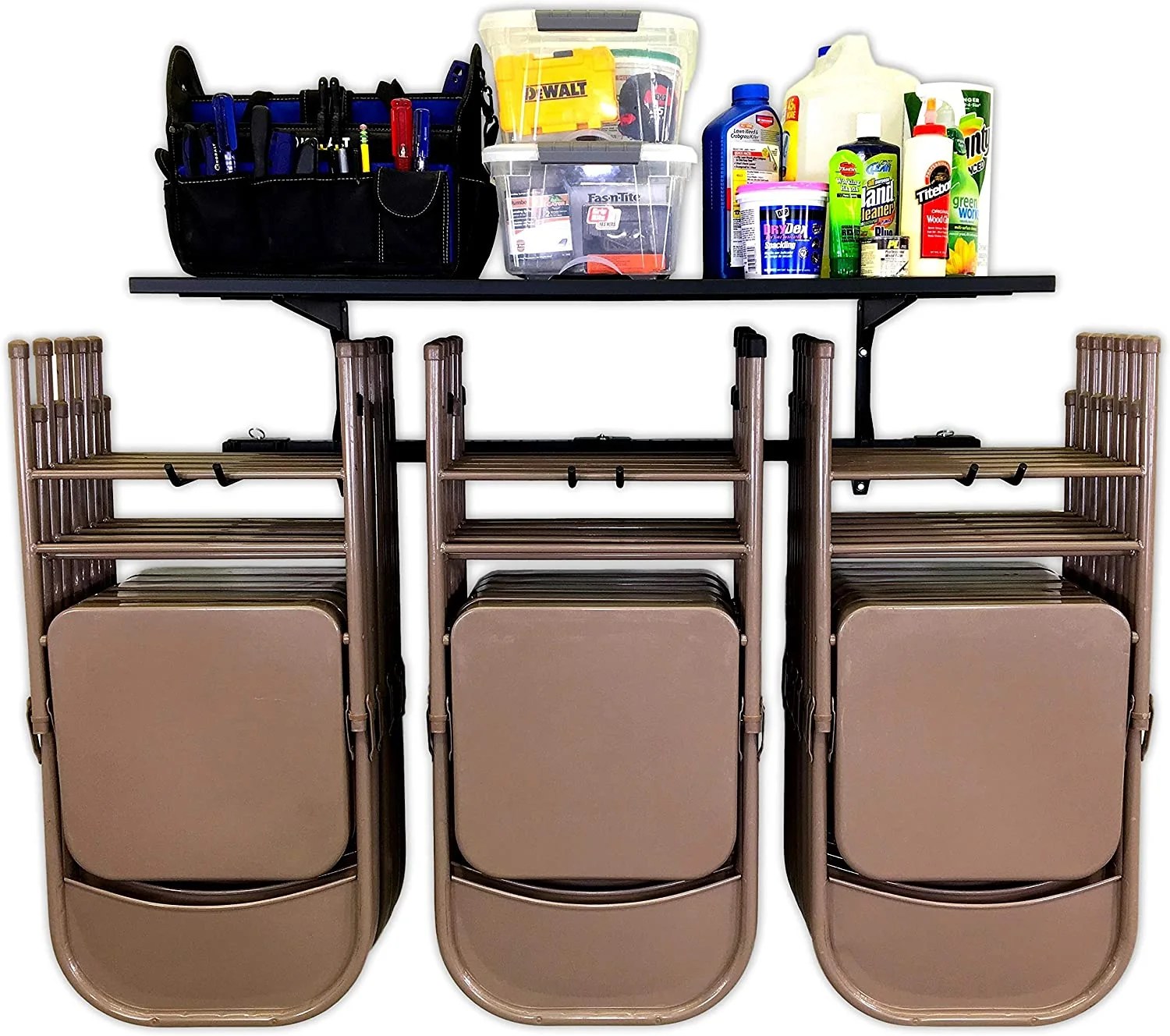 StoreYourBoard BLAT Chair Double Storage Rack, Wall Mount Hooks, Holds