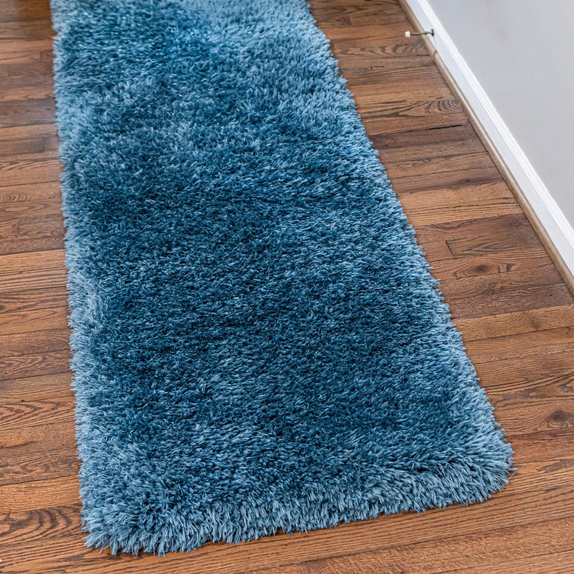 Infinity Collection Solid Shag Runner Rug by ‚Äì Blue 2' 7" x