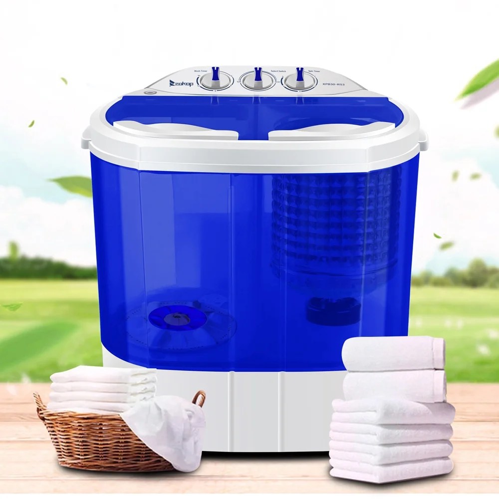 Ktaxon 10LBs Mini Twin Tub Washing Machine, Portable Washer Spin Dryer
