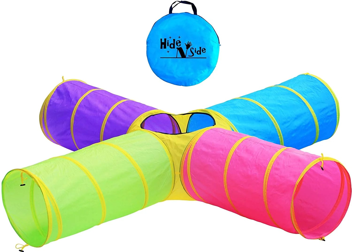 Hide N Side Kids Play Tunnels, Indoor Outdoor Crawl