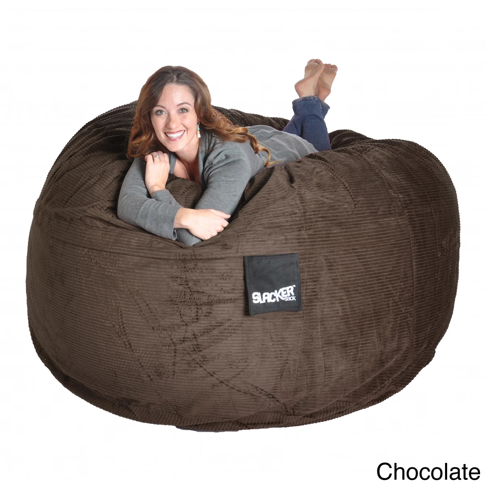 Slacker Sack 6foot Round Corduroy Microfiber Suede and Slacker Sack 6foot Round Corduroy Microfiber Suede and