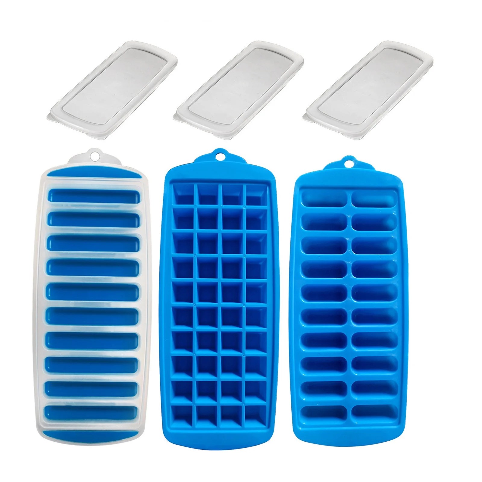 SRstrat 3 PCS Ice Cubes Tray, Long Ice Stick Tray,checkered Silicone