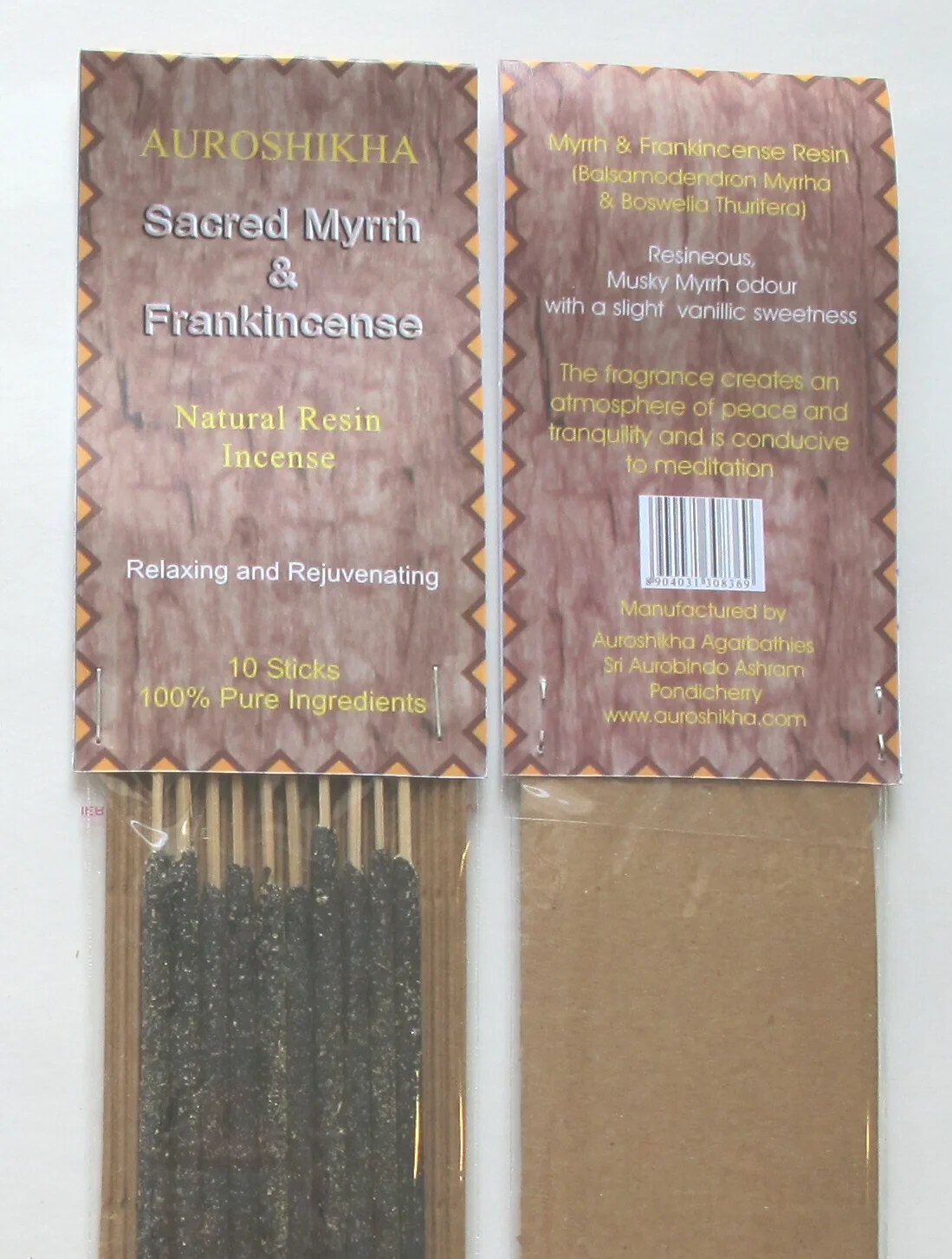 Frankincense and Myrrh Auroshikha Natural Resin Incense 100 Pure
