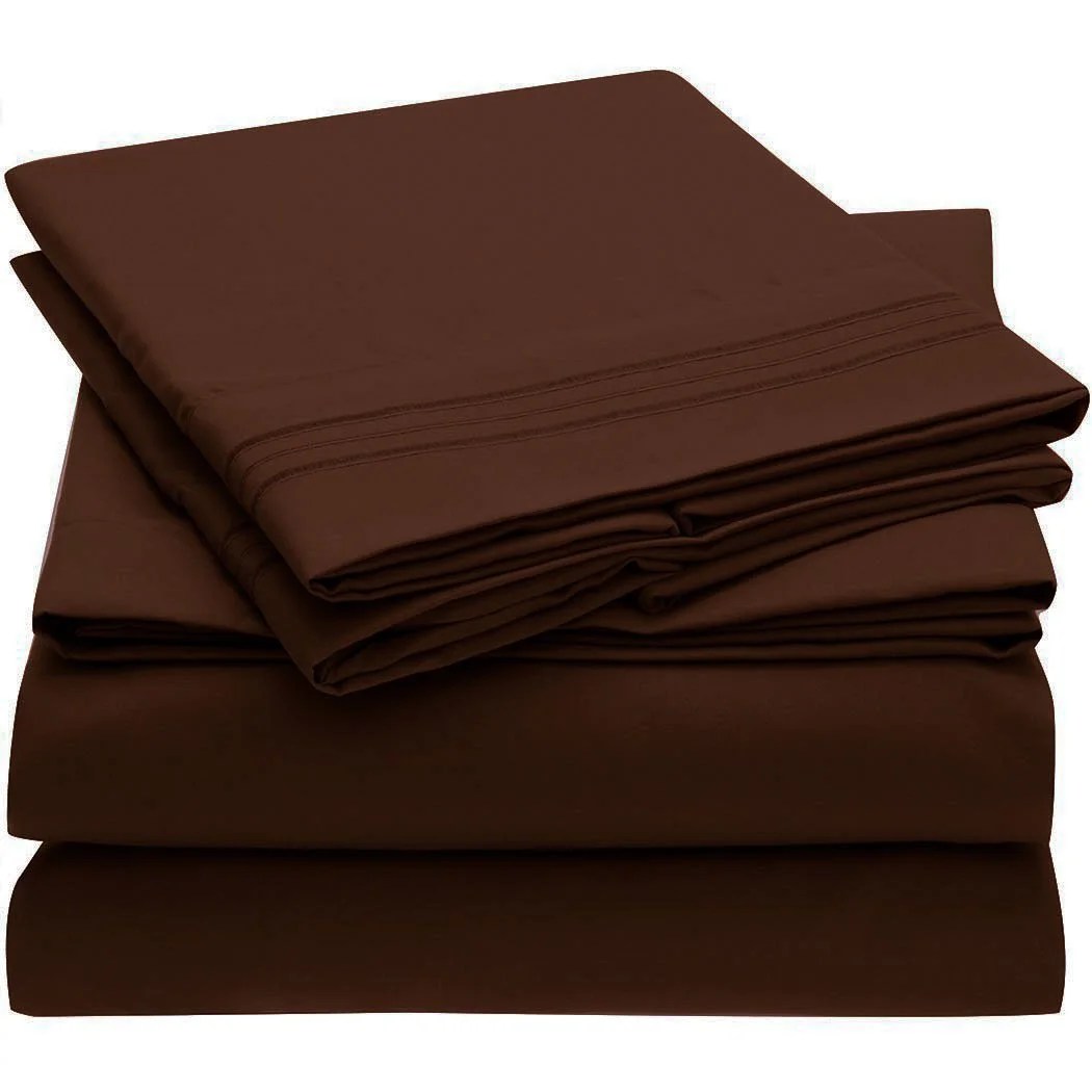 Mellanni Bed Sheet Set, Brushed Microfiber 1800 Bedding Collection