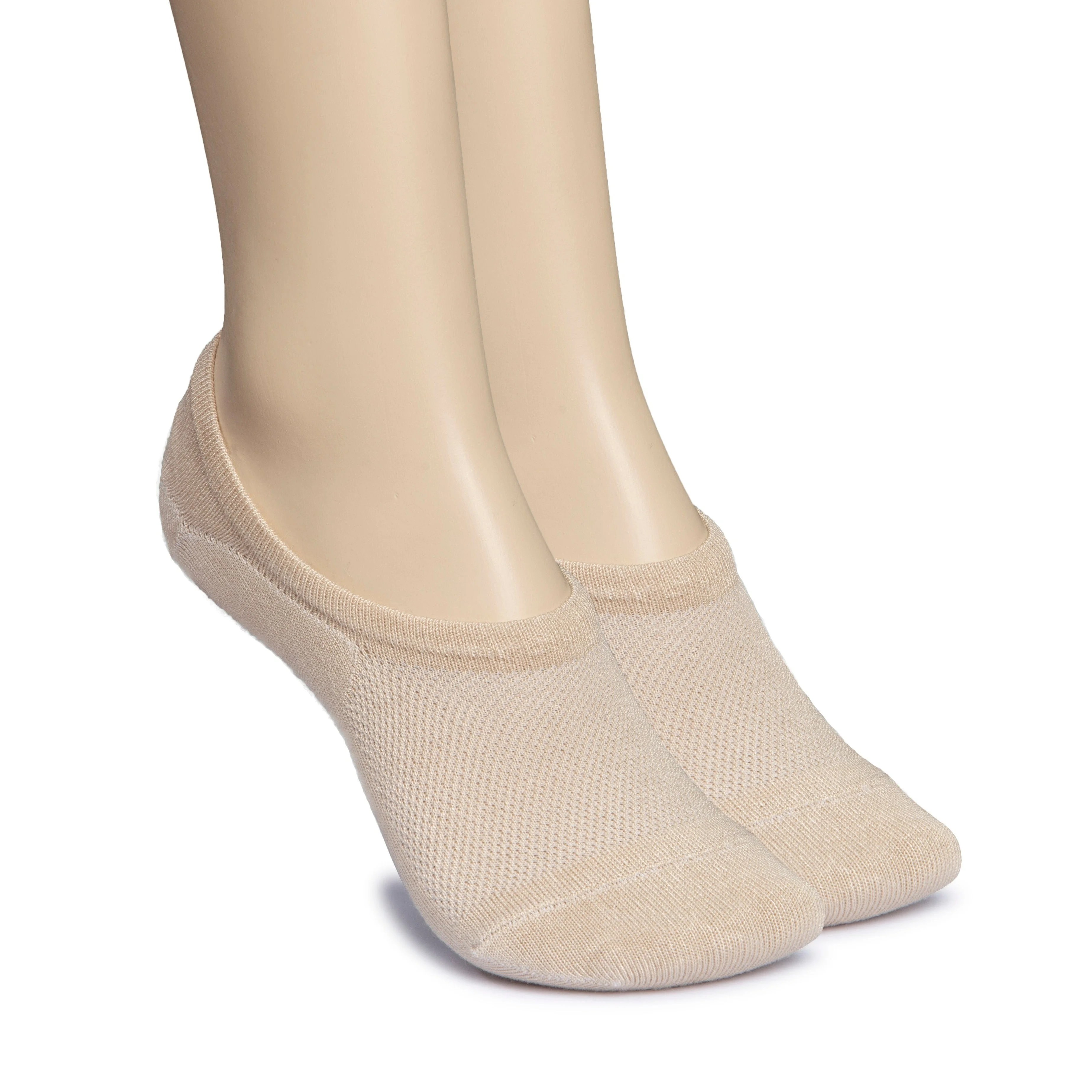 ELYFER Women's Ultra Soft Bamboo No Show Liner Socks 2 Pairs in Gift