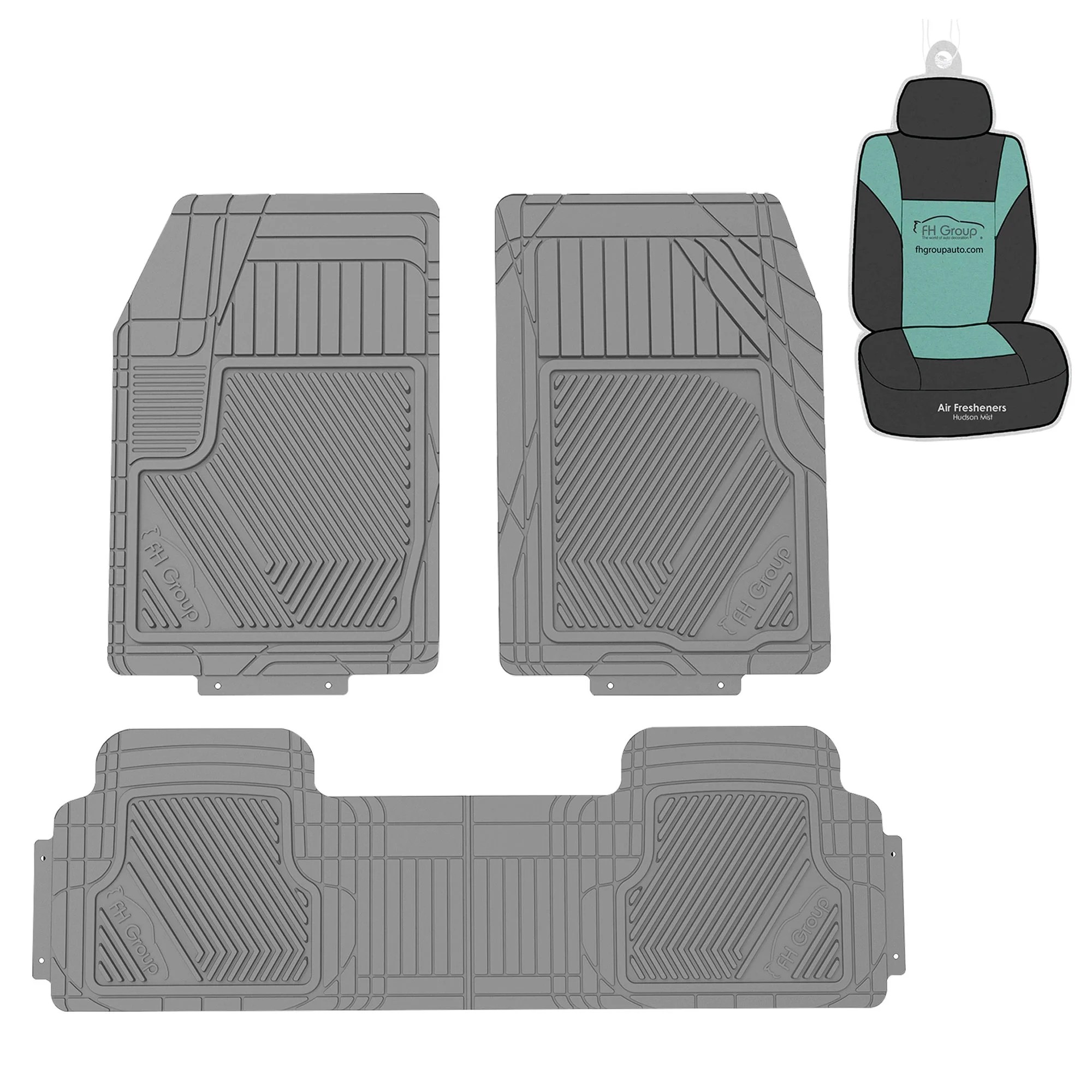 FH Group Heavy Duty Floor Mats All Weather Semi Custom Oversized Trim