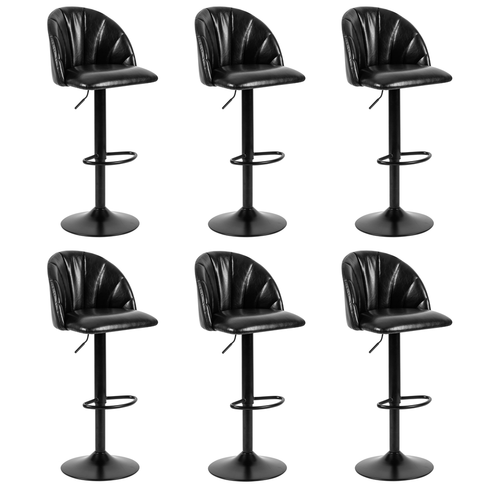 GIA Design Group Swivel Counter Height Bar Stools Set of 6, Adjustable