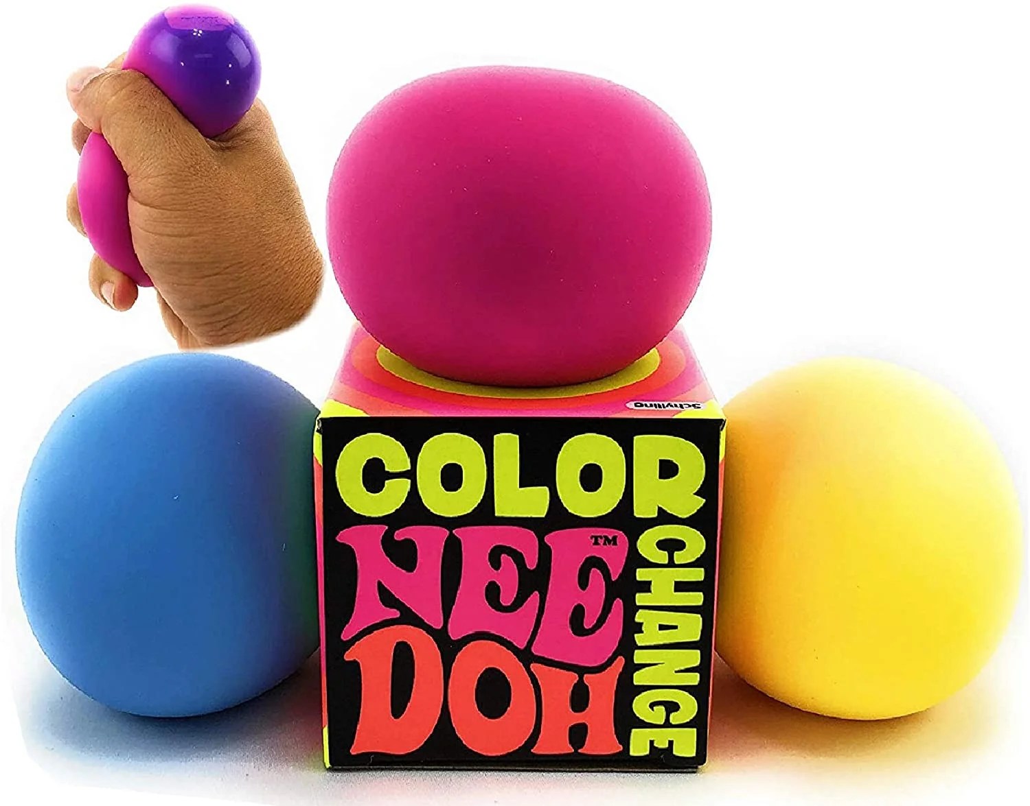 NeeDoh Schylling Color Change Groovy Glob! Squishy, Squeezy, Stretchy