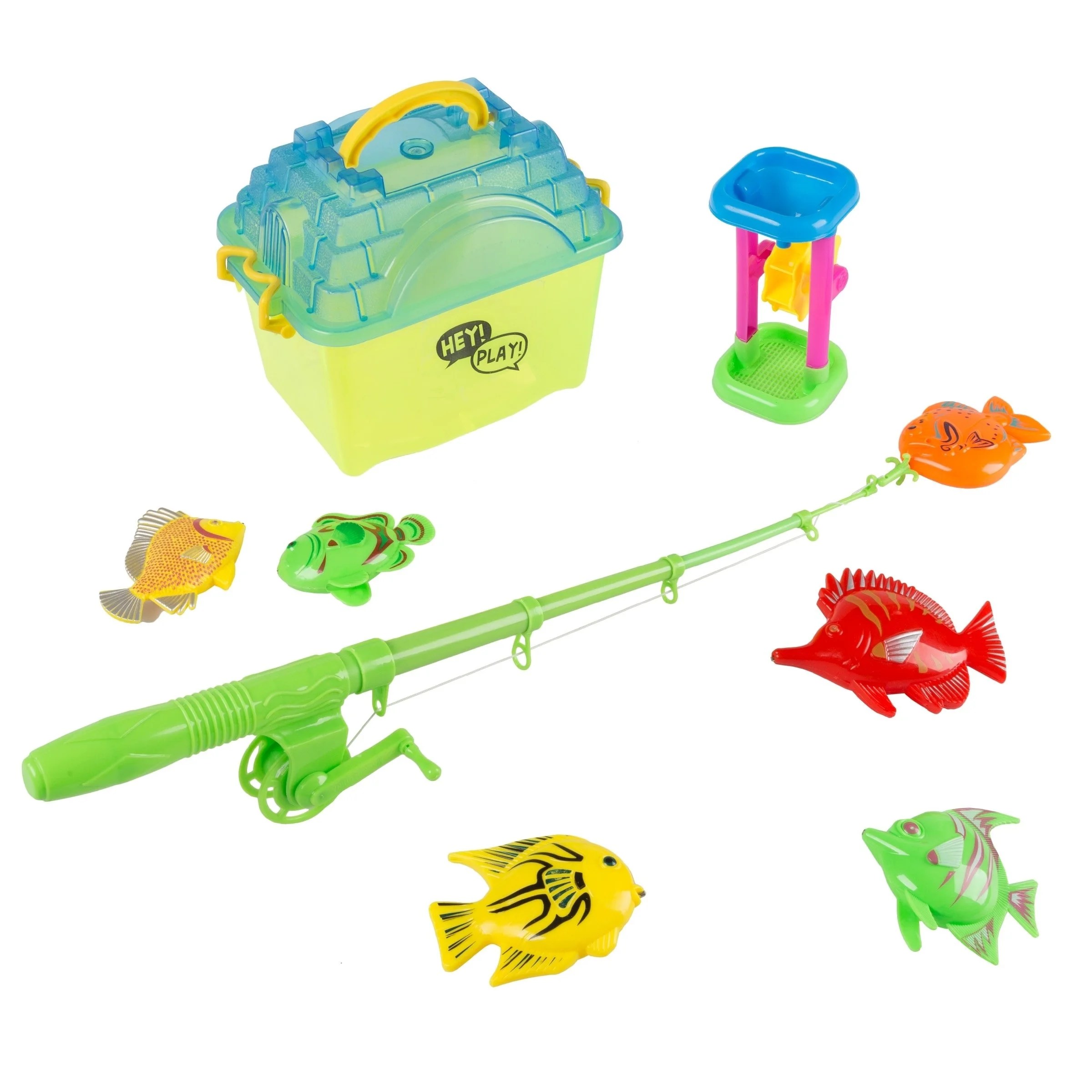 Hey! Play! Kids Toy Fishing Set with Fishing Pole