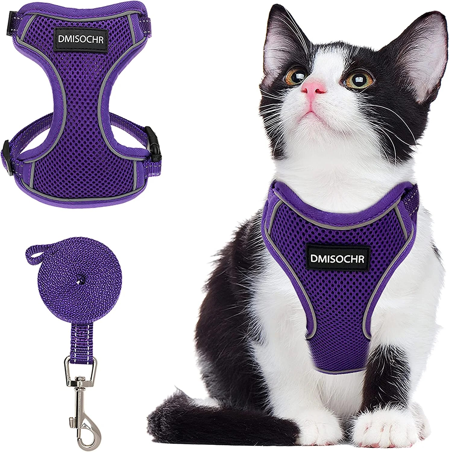 DMISOCHR Cat Harness and Leash Set Escape Proof Cat Vest Harness for