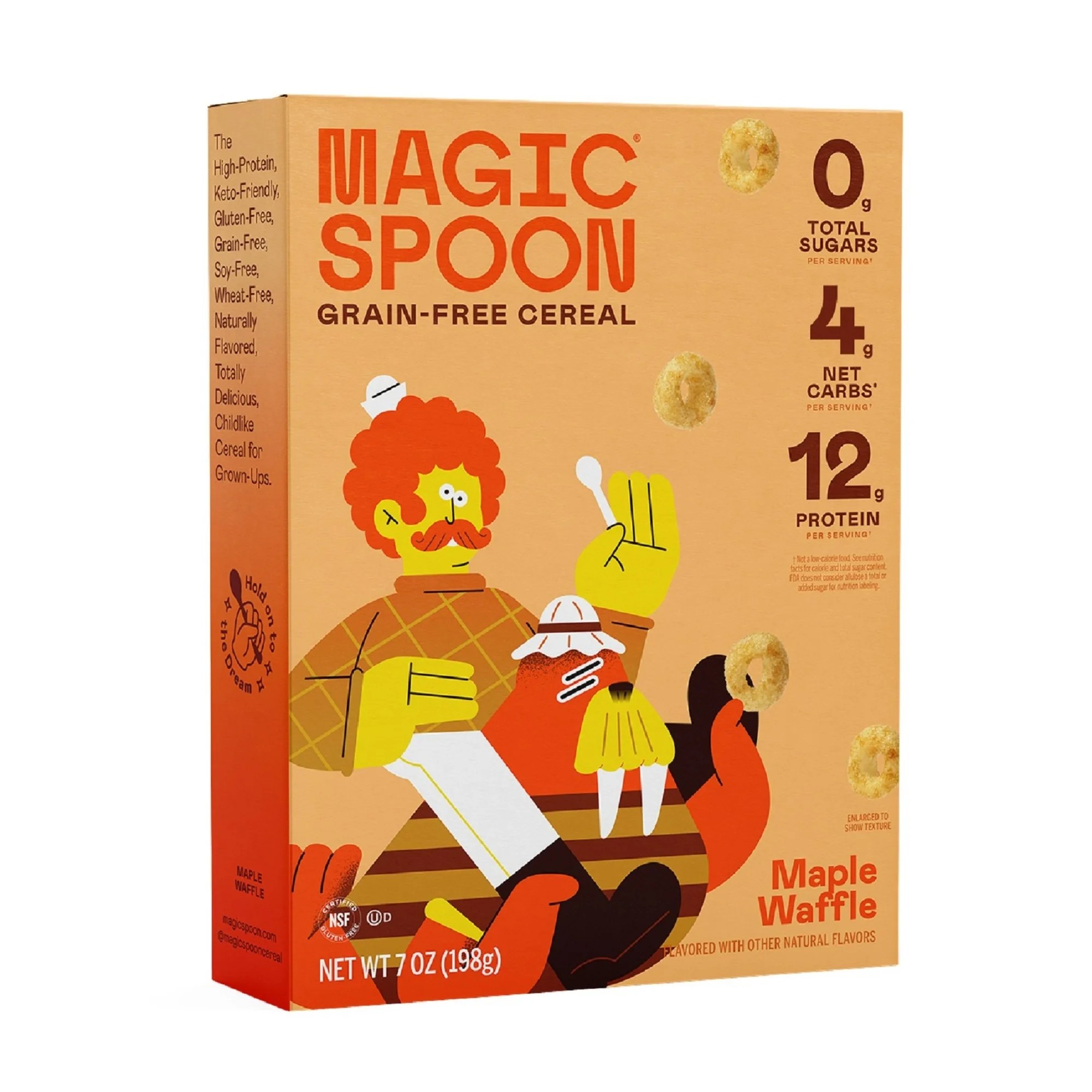 Magic Spoon Maple Waffle GrainFree Breakfast Cereal, 7 oz Box