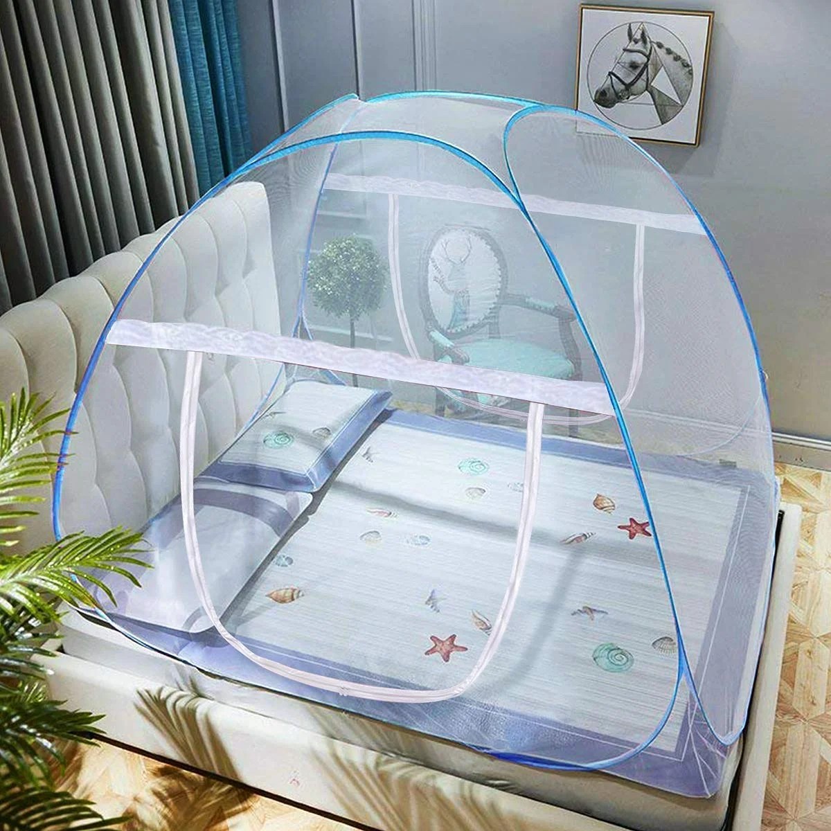 PopUp Mosquito Net Anti Mosquito Bites Tent Bed Mesh Full Insect Block