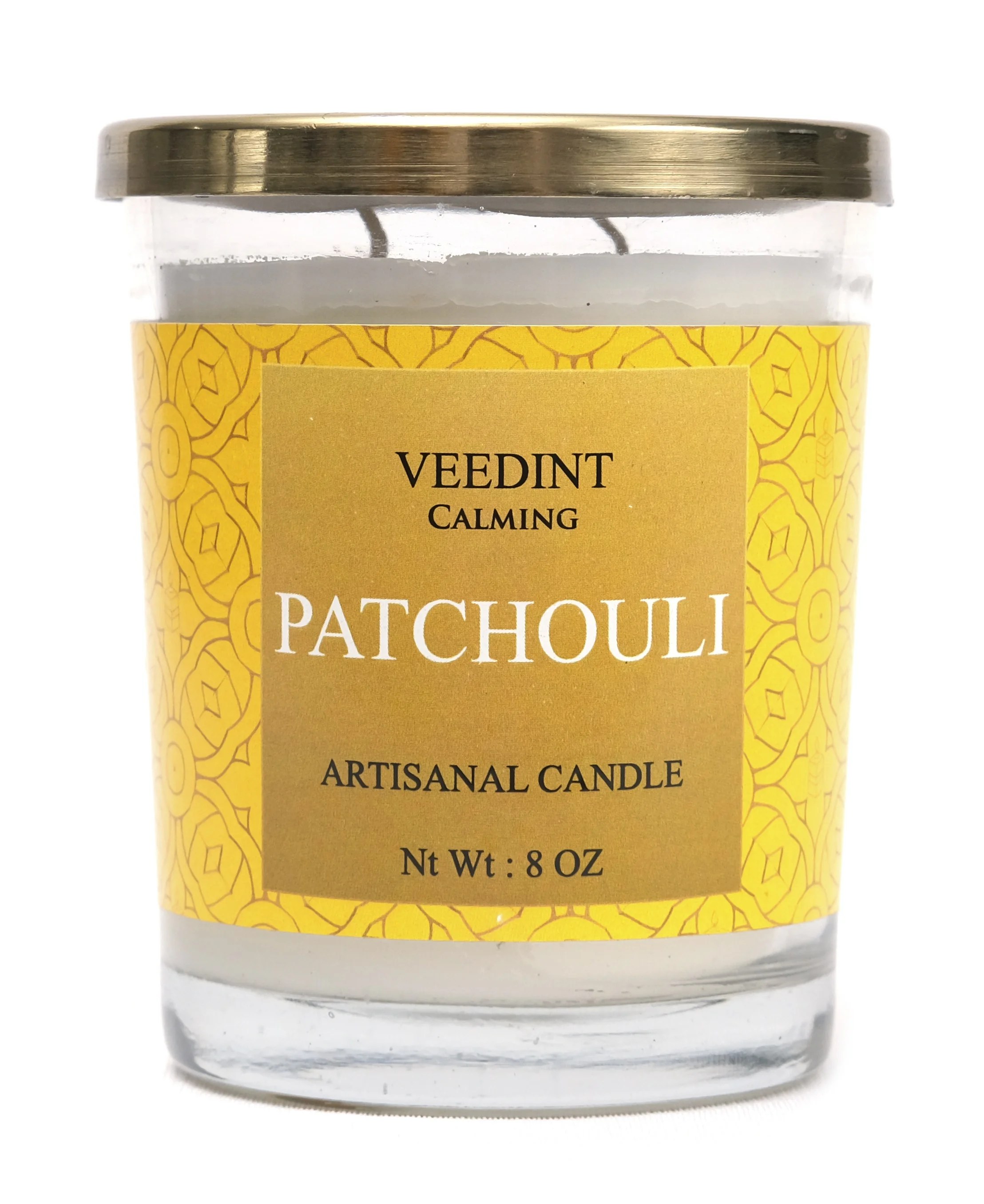 Veedint Candle, Scented Candles, Jar Candle, Patchouli Fragrance, 8 oz