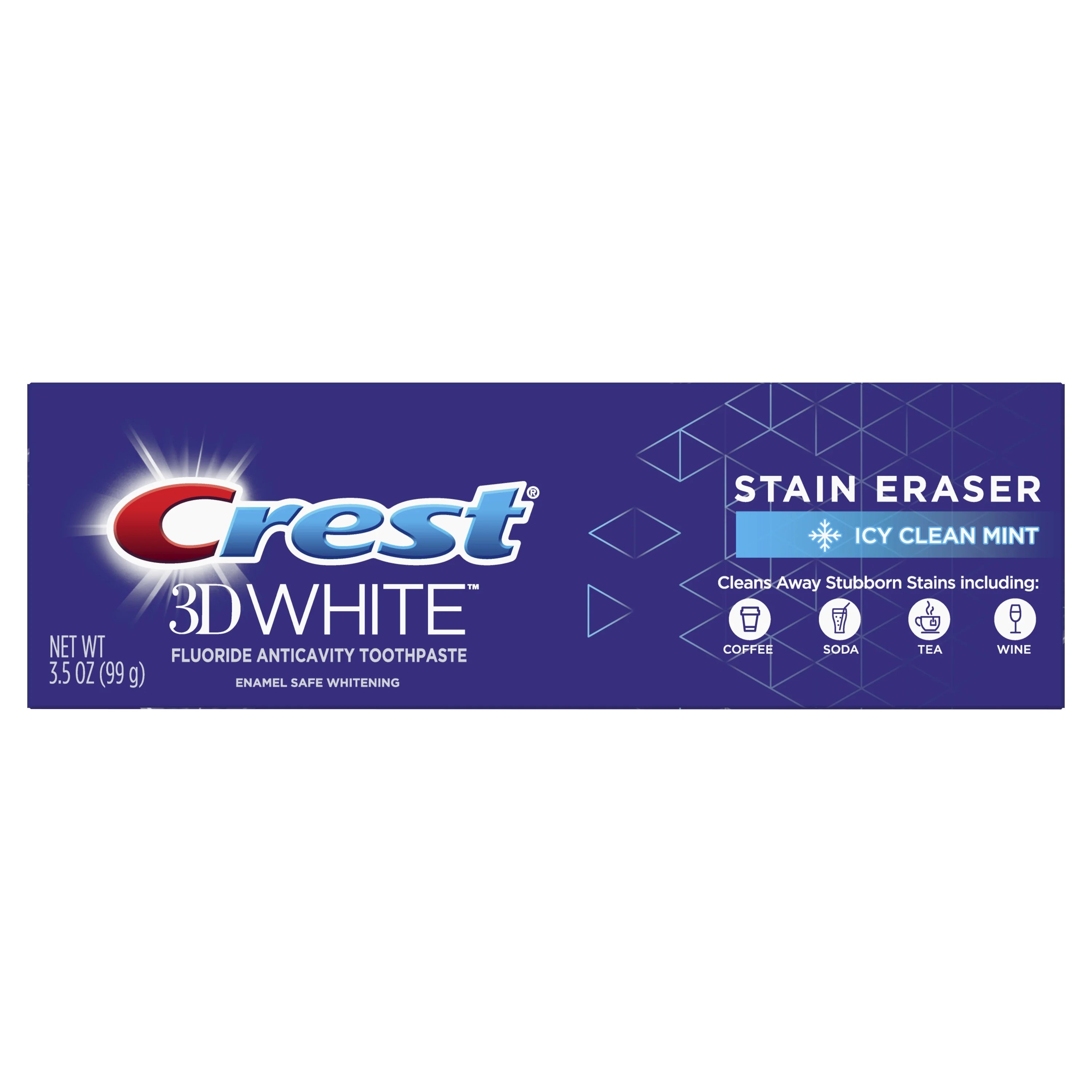 Crest 3D White Stain Eraser, Whitening Toothpaste, Clean Mint, 3.5 oz