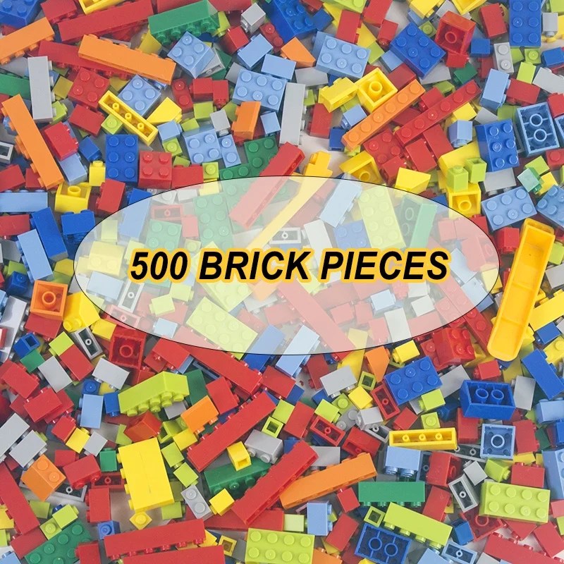 500 Pieces Building Bricks Classic Bulk Small Blocks Classic Building Bricks Set Basic Building