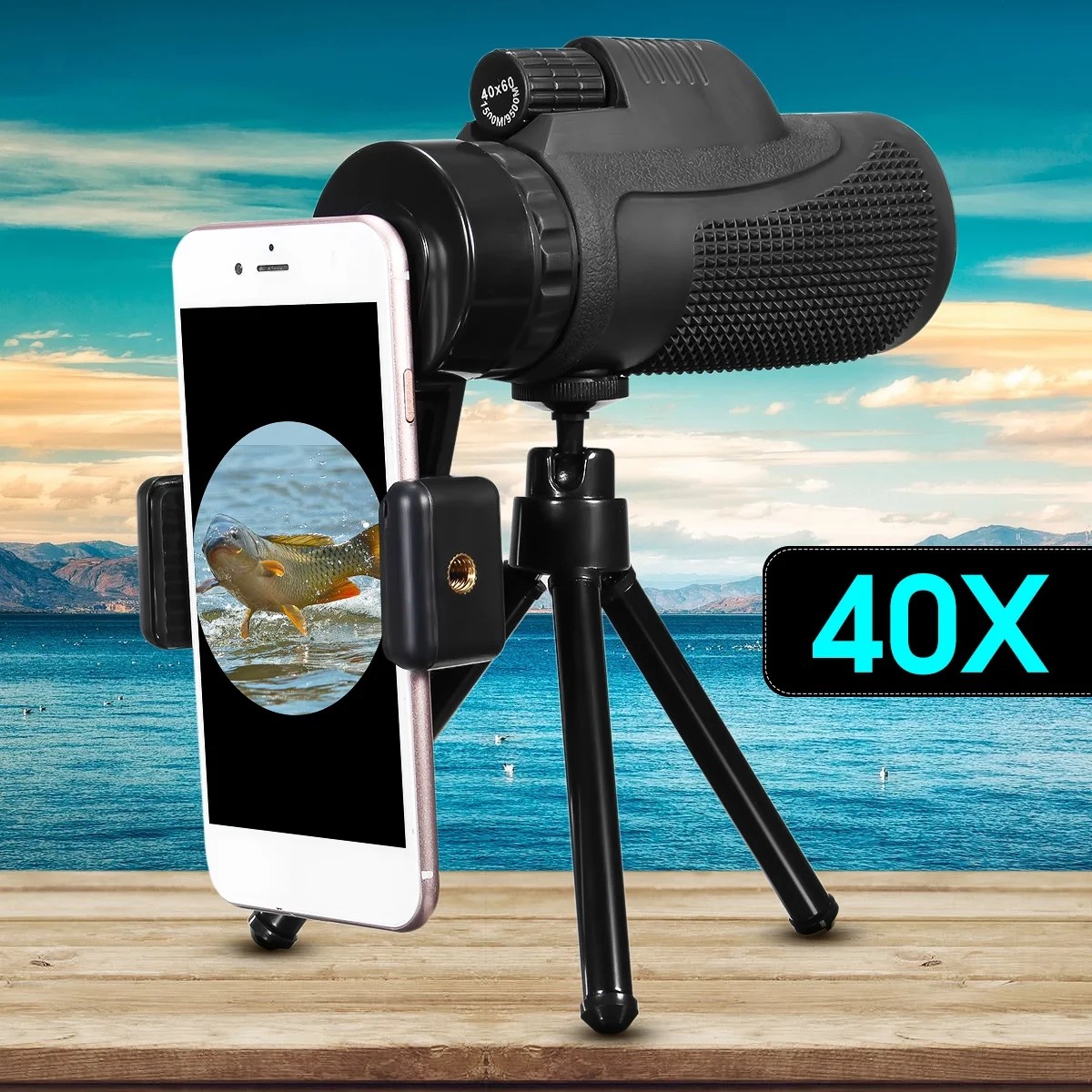 40X60 Outdoor Concert Dual Focus Optical Zoom Monocular Telescope