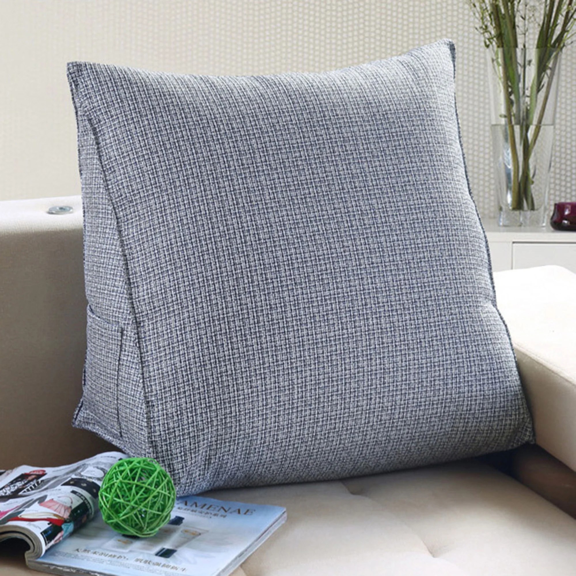 Sofa Daybed Large Filled Triangular Wedge Cushion Bed Backrest