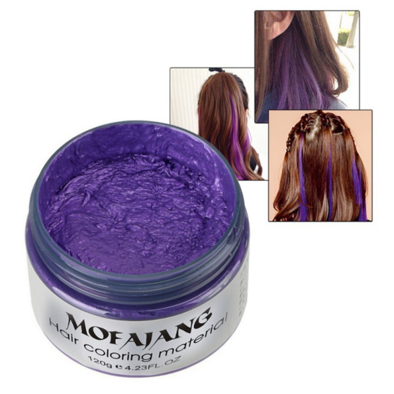 Hair Color Wax Styling Cream Mud, Temporary Hair Dye Wax, Natural