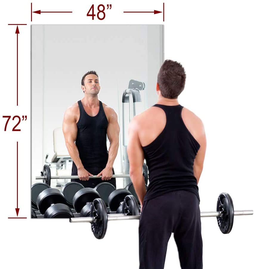 Gym Mirror Kit 48"x72" (kit 5 mirrors) MiraSafe Glass Impact