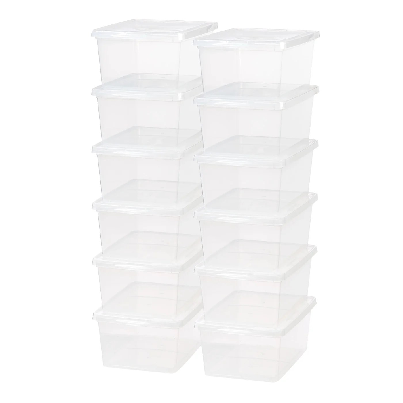 IRIS 17 Quart Clear Storage Box, Set of 12