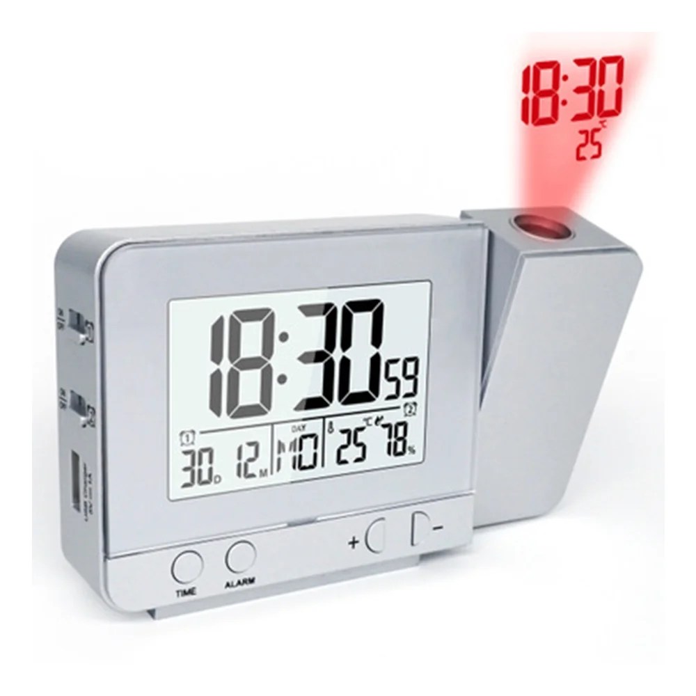 Projection Digital Alarm Clock for Bedrooms, Large Alarm Clock with Projection on Ceiling with
