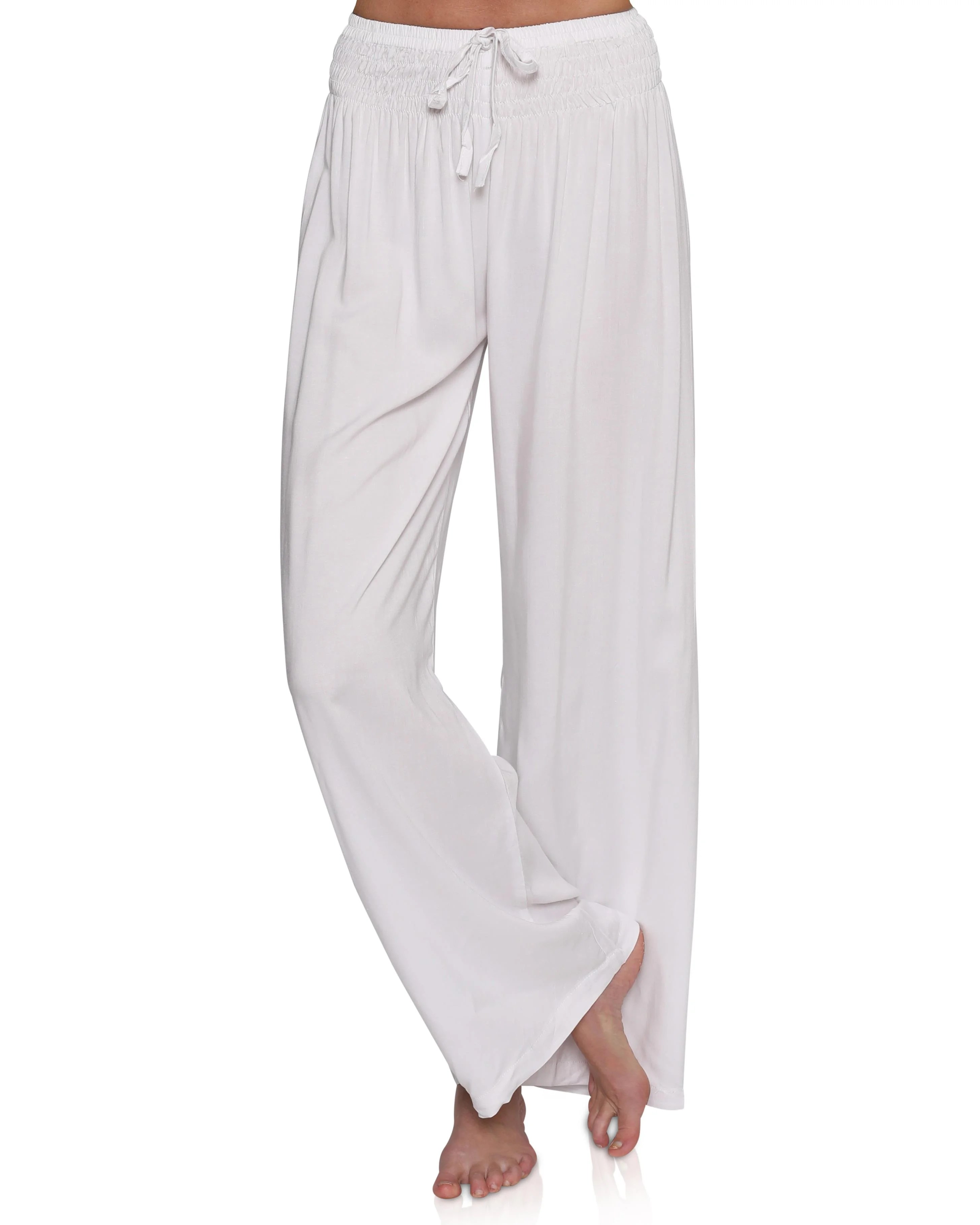 Uluwatu Style Womens Slit Leg Pants Flowy Tie Dye Palazzo Style Pant