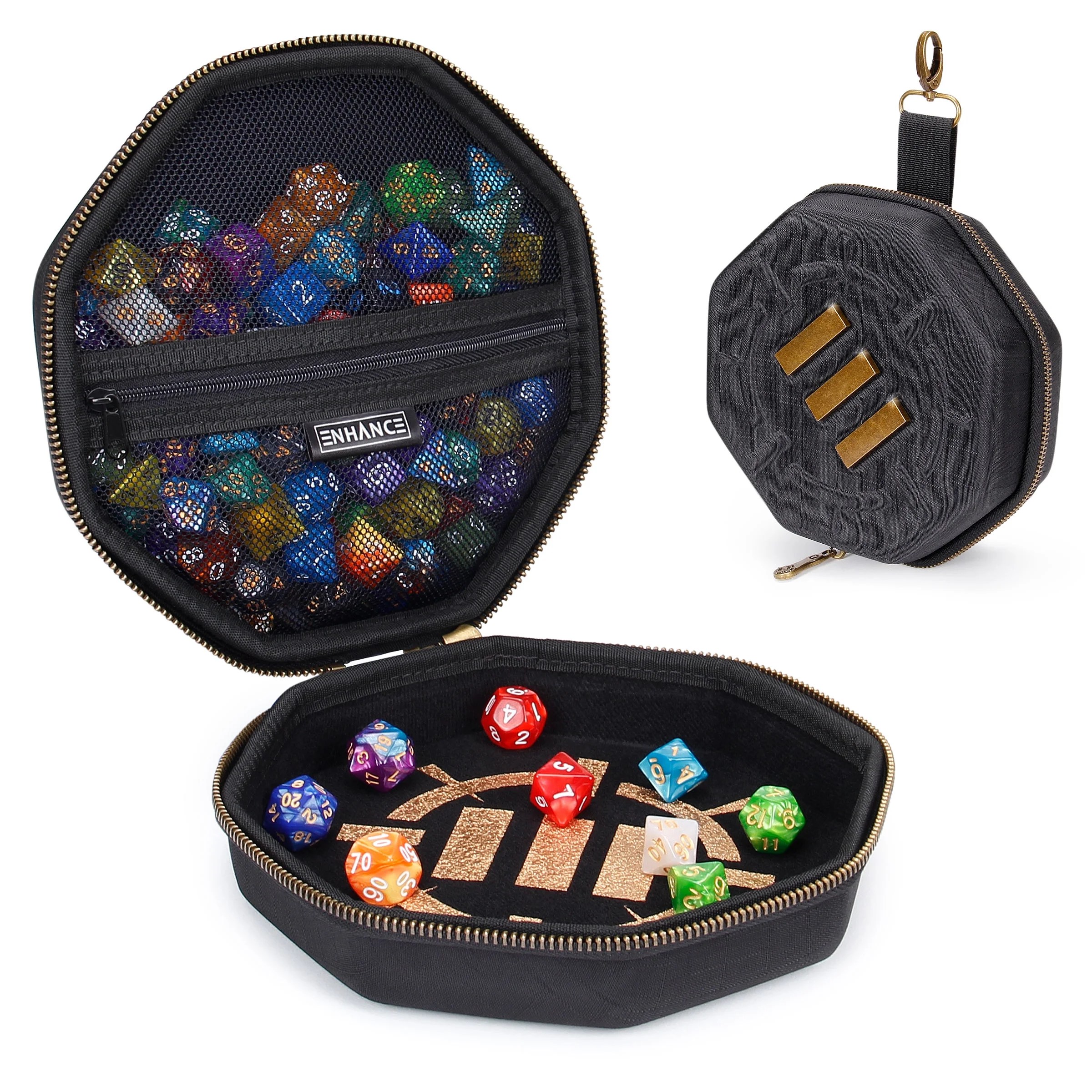 ENHANCE Tabletop Gaming Dice Case and Dice Rolling Tray Dice Tray and