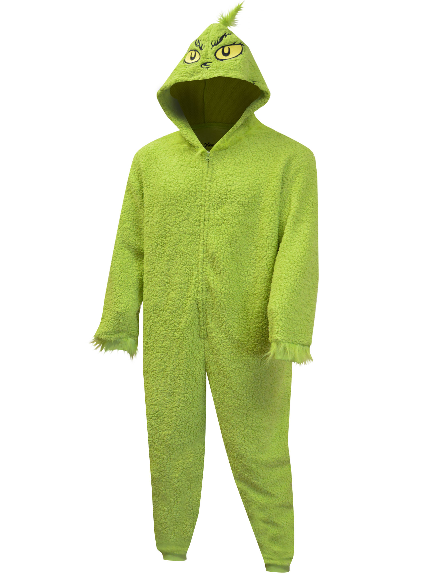 Dr. Seuss Dr. Seuss Men's Dr Seuss The Grinch Fuzzy Plush Onesie