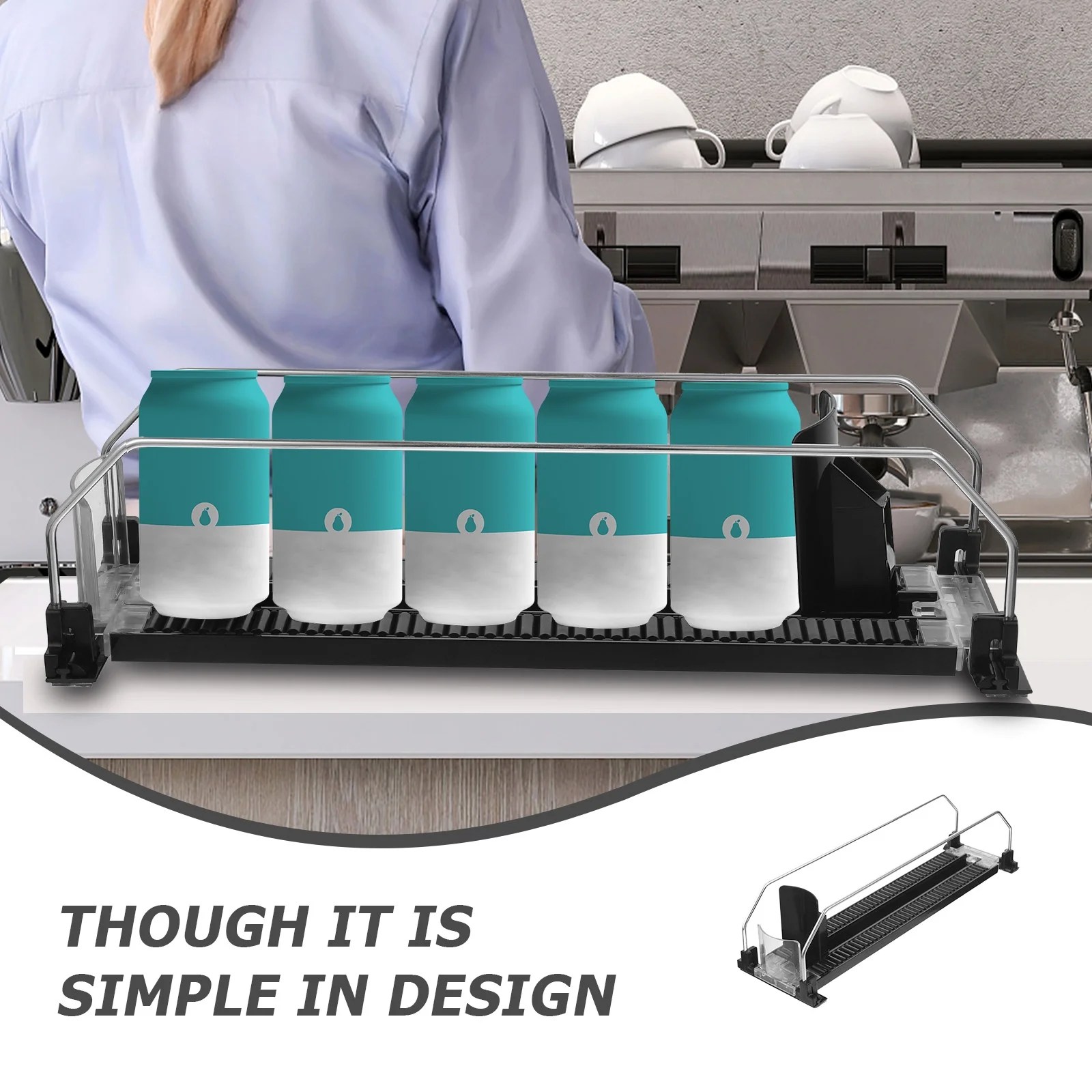 Shelf Automatic Replenishment Pusher Refill Sliding System for Drinks