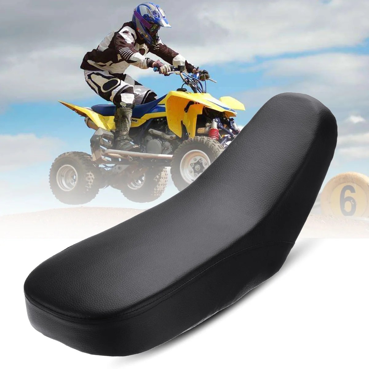 Black Foam Seat For Pit Quad Dirt Bike ATV 4 Wheeler 50cc 70cc 90cc