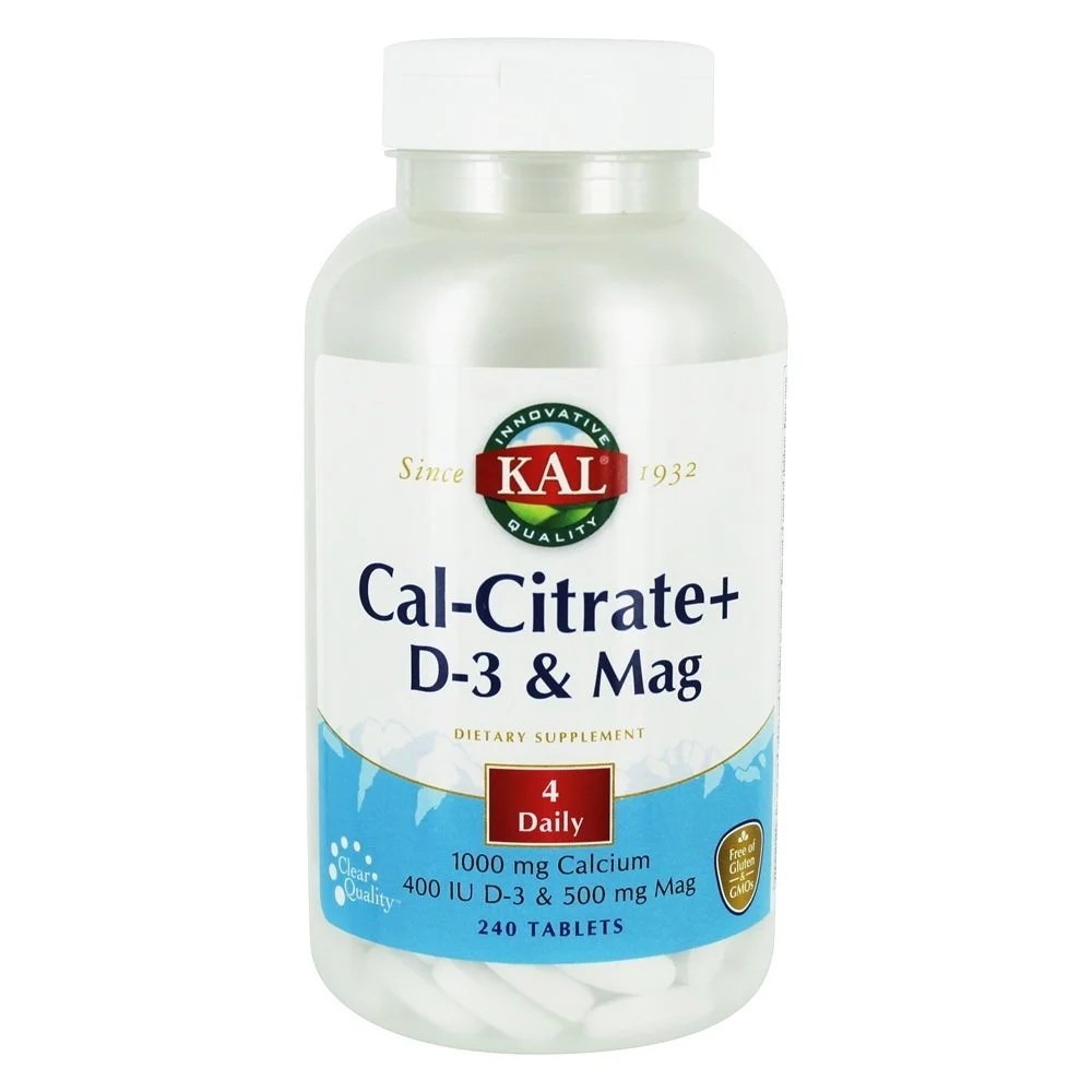 KAL CalCitrate Plus 1000mg Blend of Calcium Citrate, Magnesium and