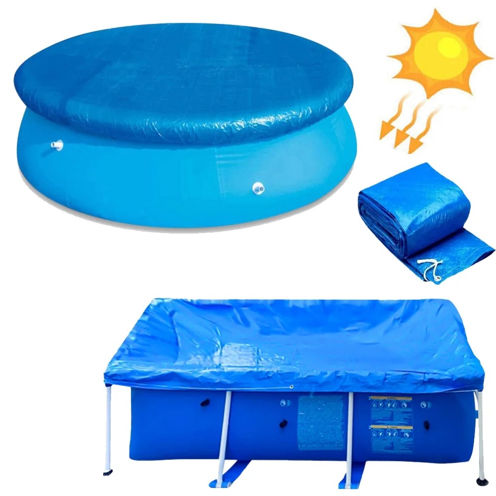 12 Ft Round Pool Cover, Solar Covers for Above Ground Pools, Inground