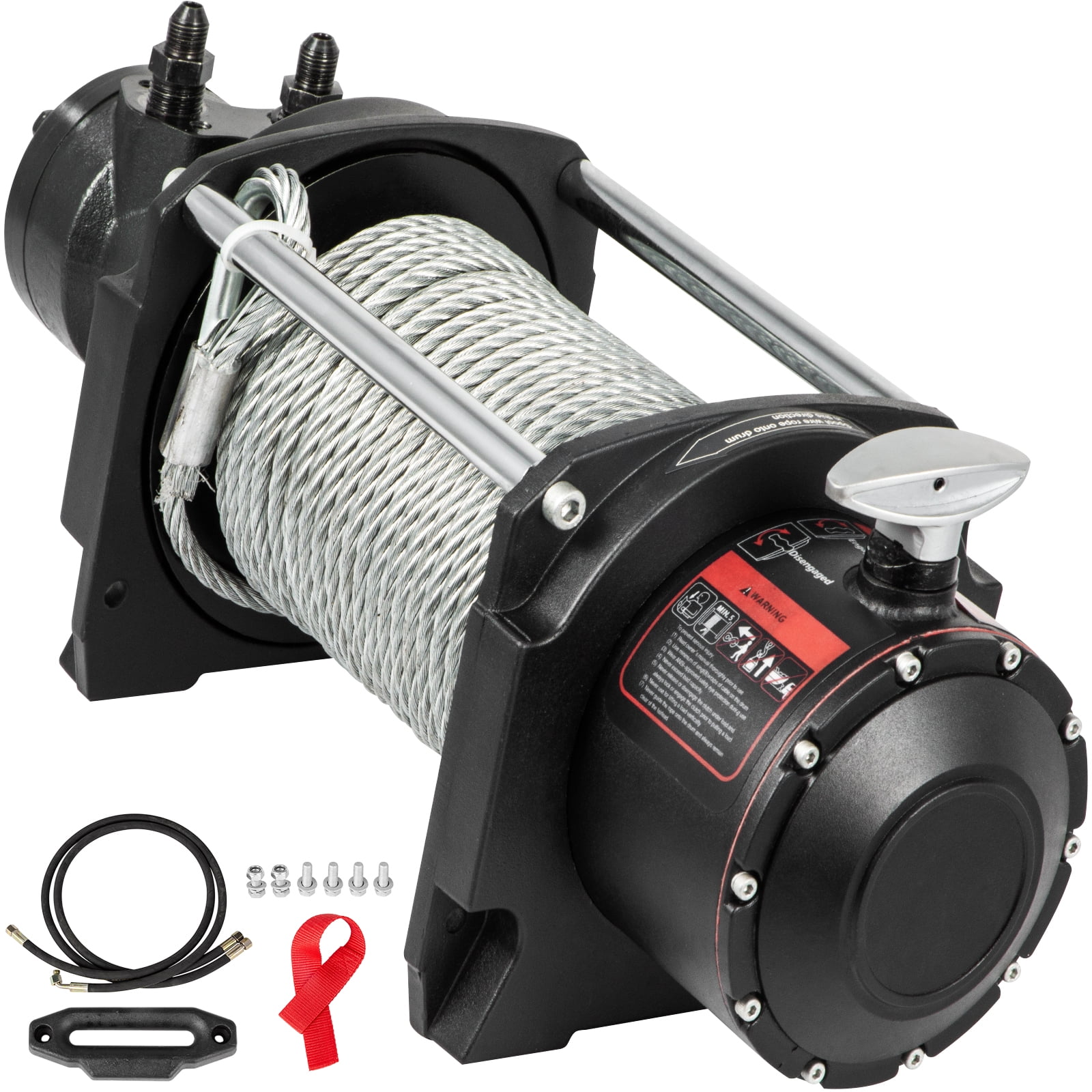 VEVOR Industrial Hydraulic Winch 15,000lbs, Hydraulic Anchor Winch with