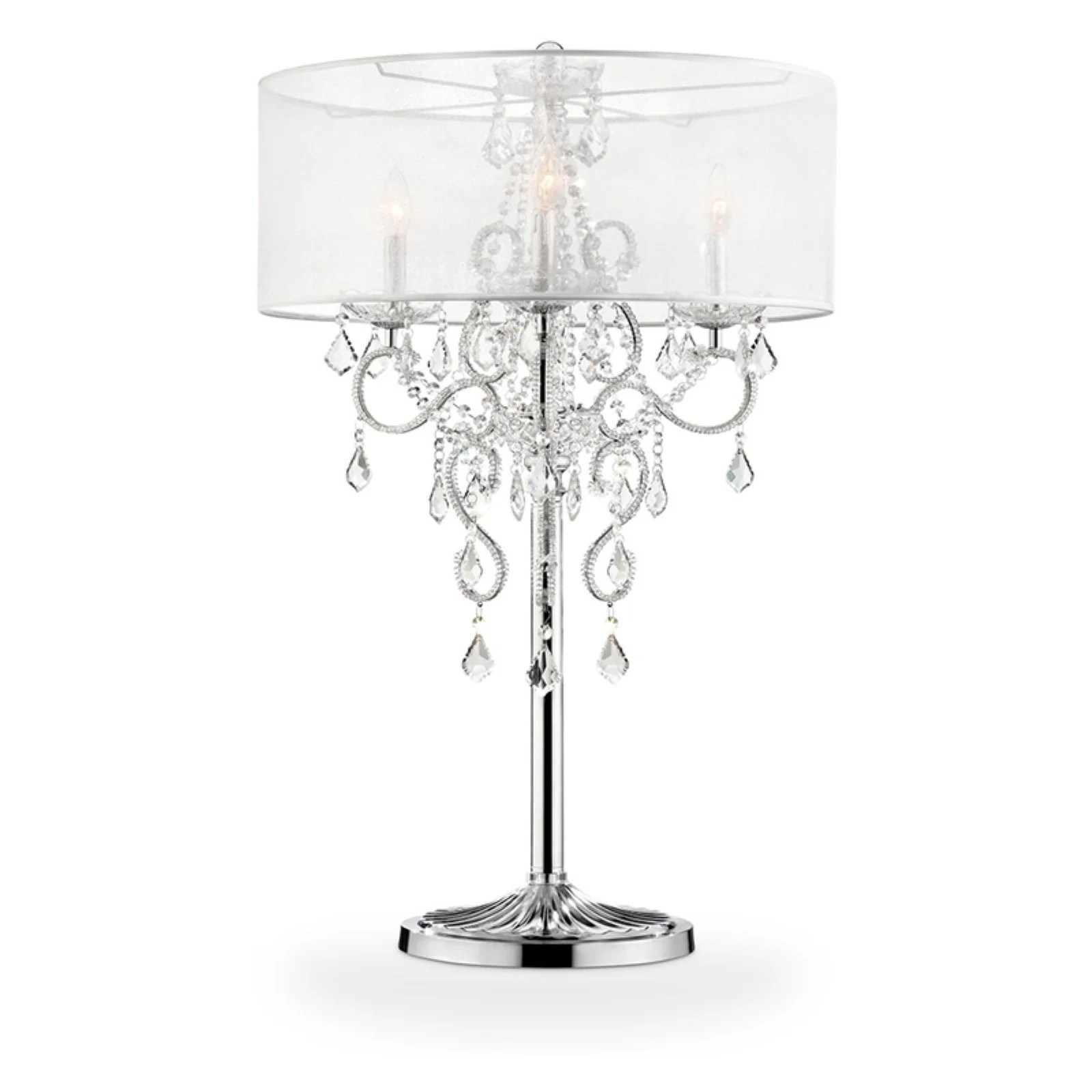 Ore Furniture K5153T 35 in. Evangelia Crystal Table Lamp