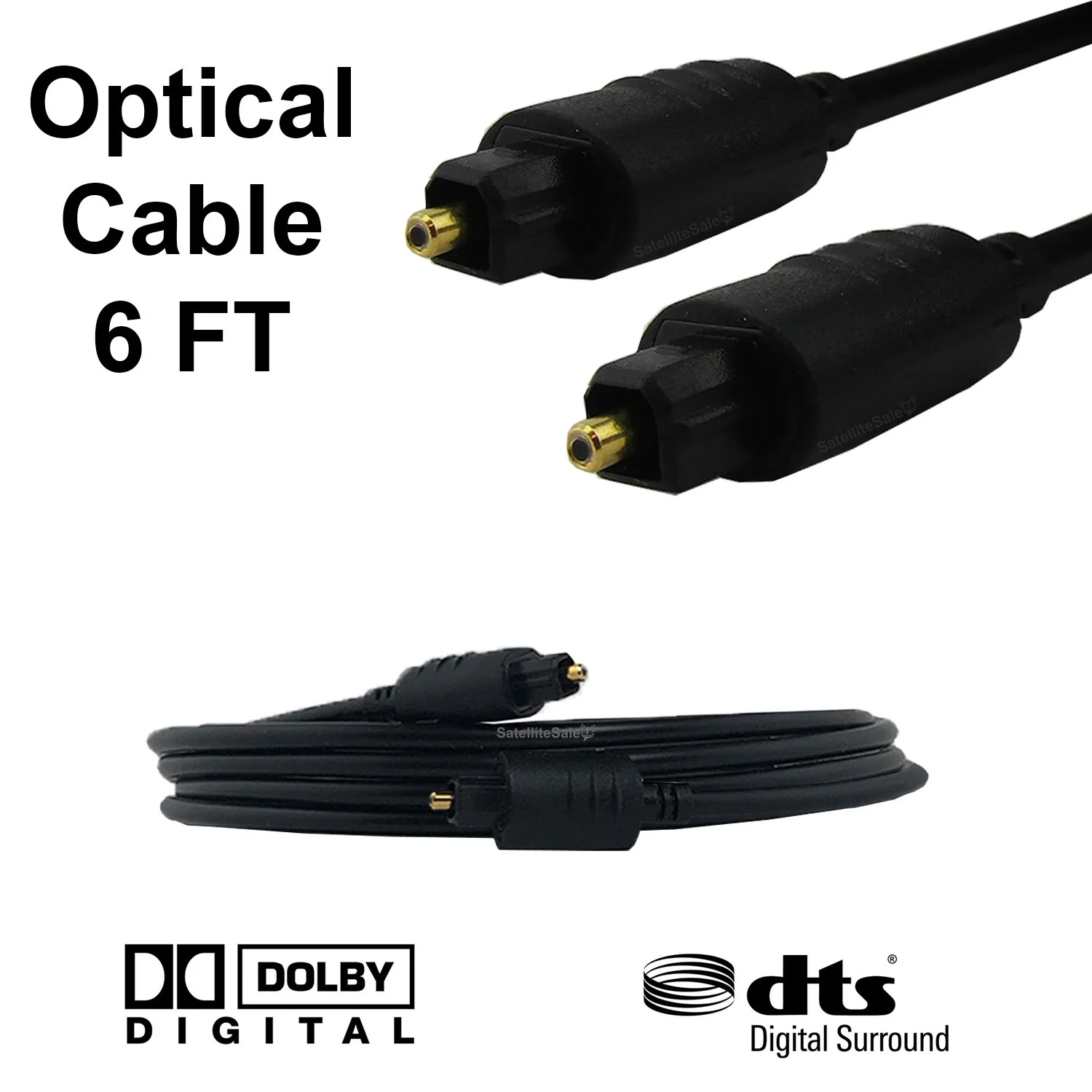 6FT Premium Digital Audio Optical Optic Fiber Cable Toslink SPDIF Cord