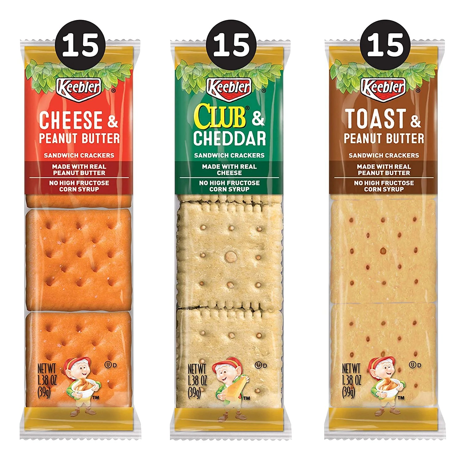 Keebler, Sandwich Crackers, Variety Pack, Made with No High Fructose