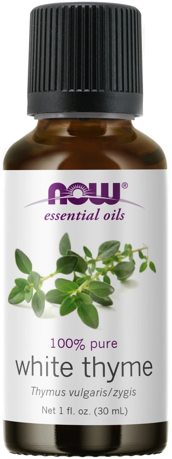 NOW Essential Oils, White Thyme Oil, Empowering Aromatherapy Scent, Steam Distilled, 100 Pure