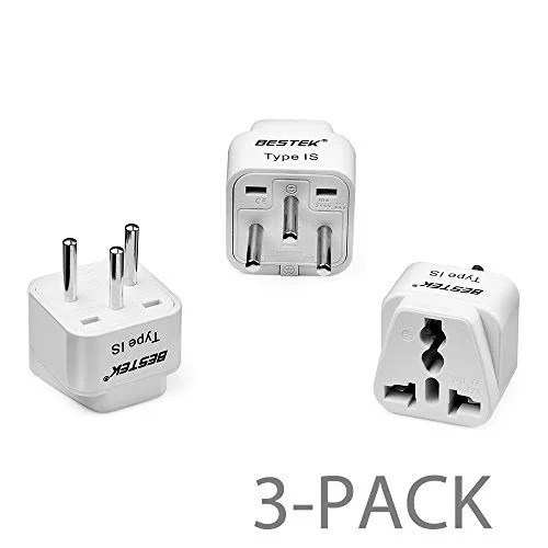 Israel Travel Plug Adapterby BESTEK, Grounded Universal Plug Adapter