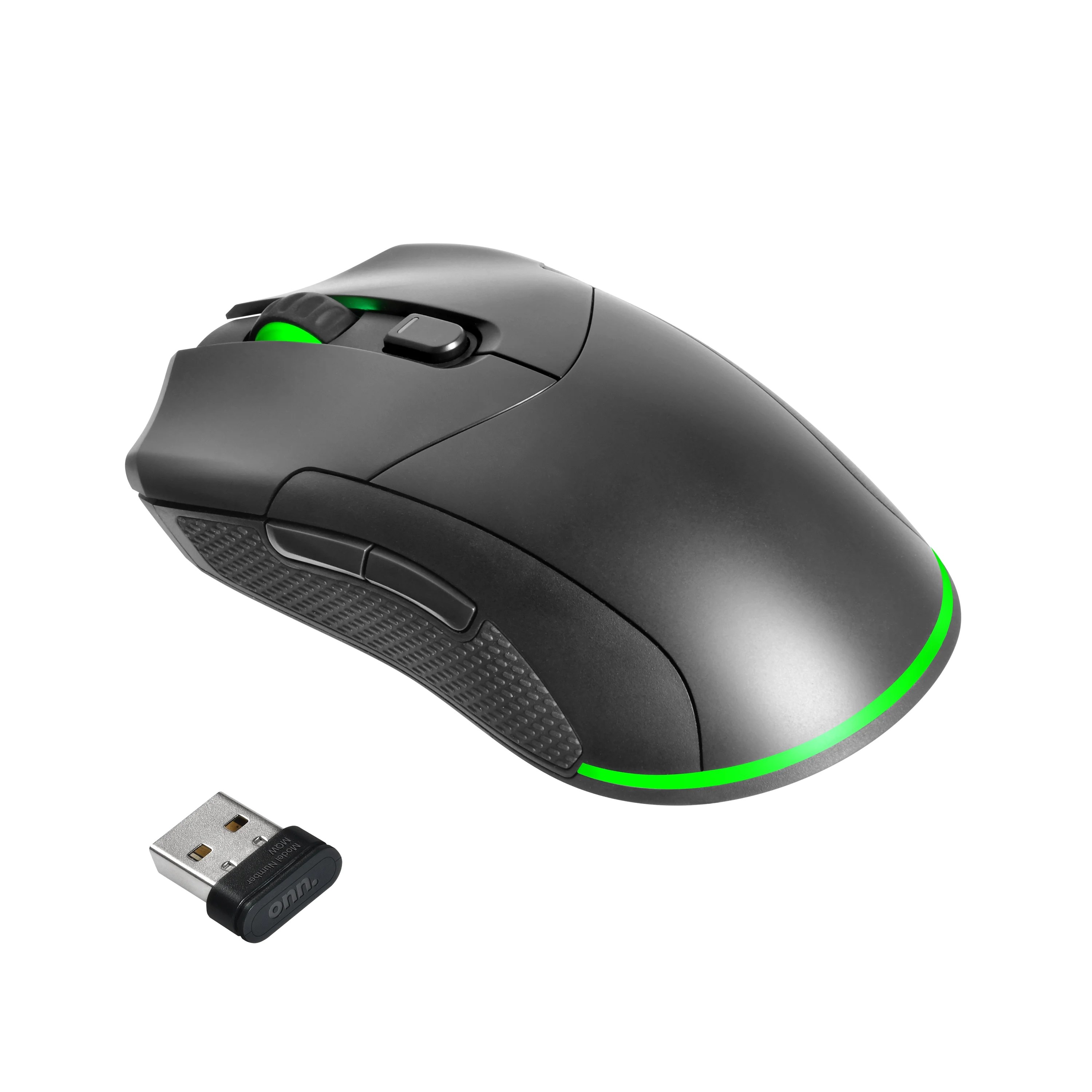 onn. Rechargable Wireless Gaming Mouse w/ LED Lighting, 8 Programmable