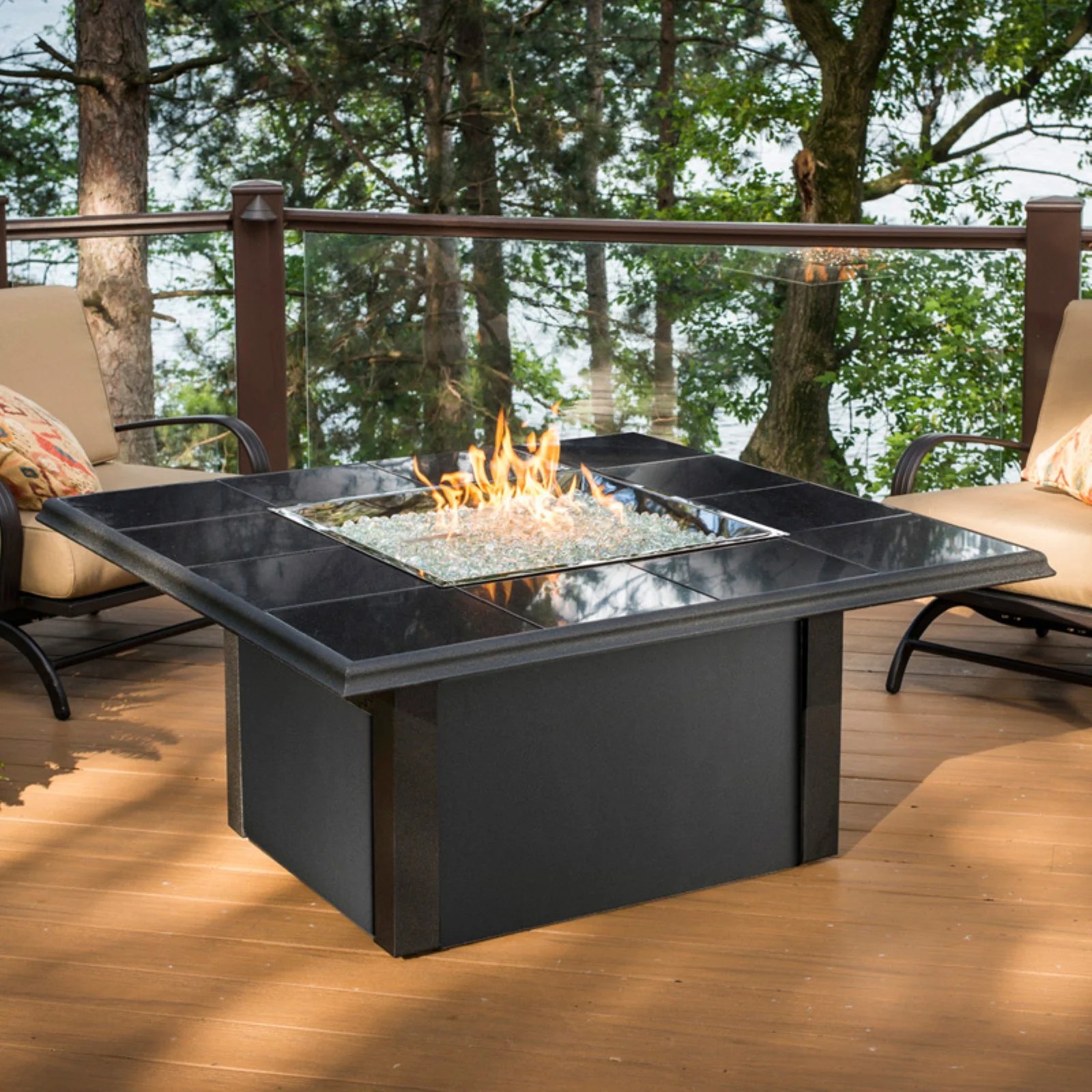 Outdoor GreatRoom Napa Valley Square Fire Pit Table