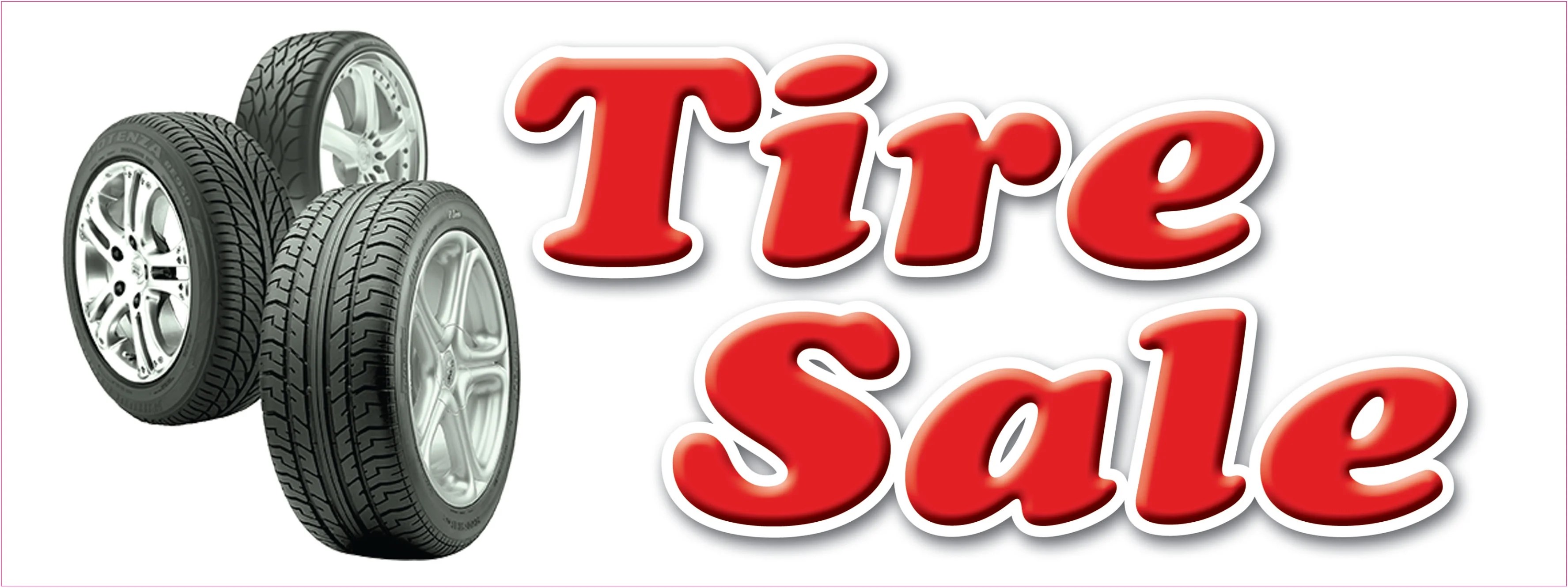 12" TIRE SALE DECAL sticker shop used tires