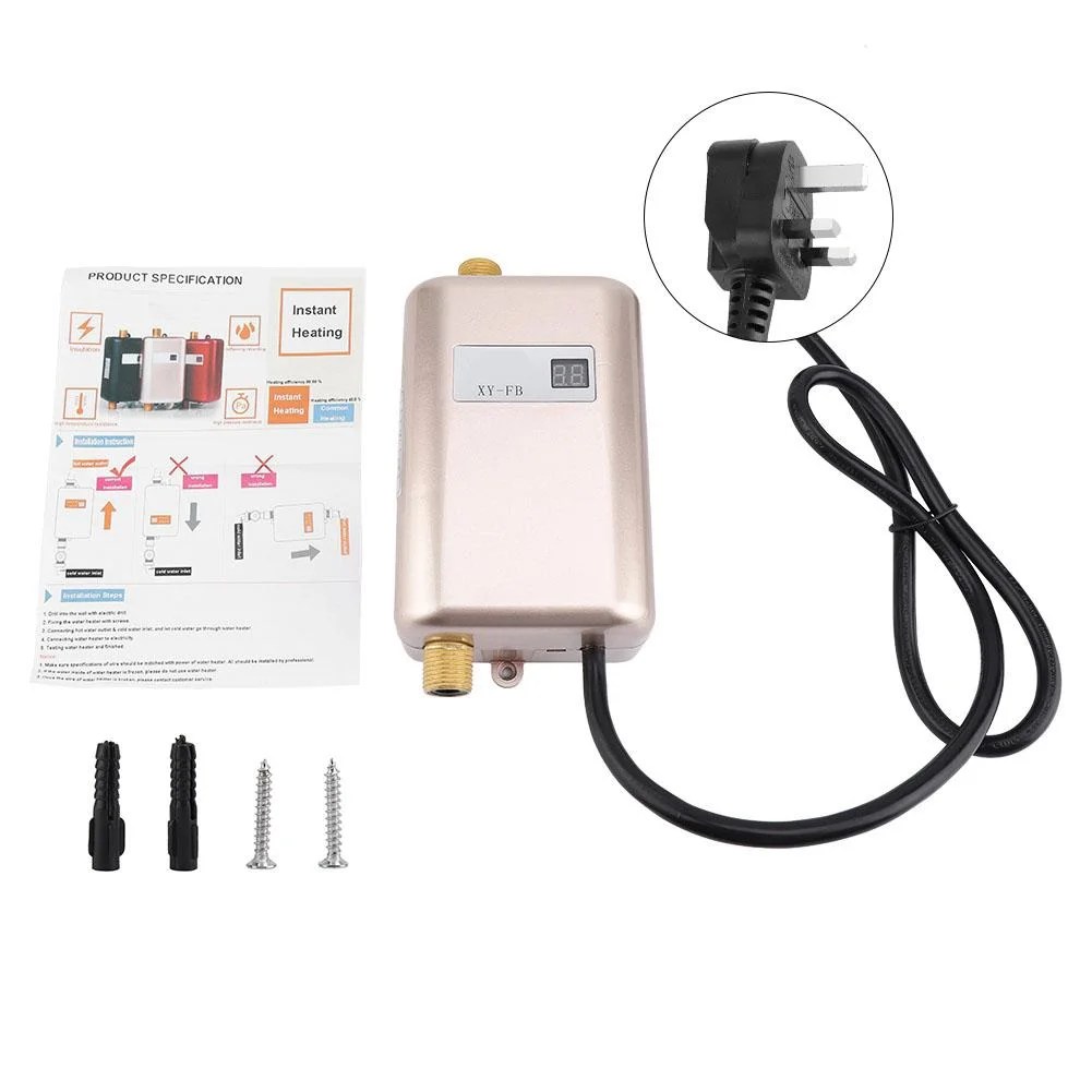 Ccdes 220V 240V 3000W Mini Electric Tankless Instant Hot Water Heater