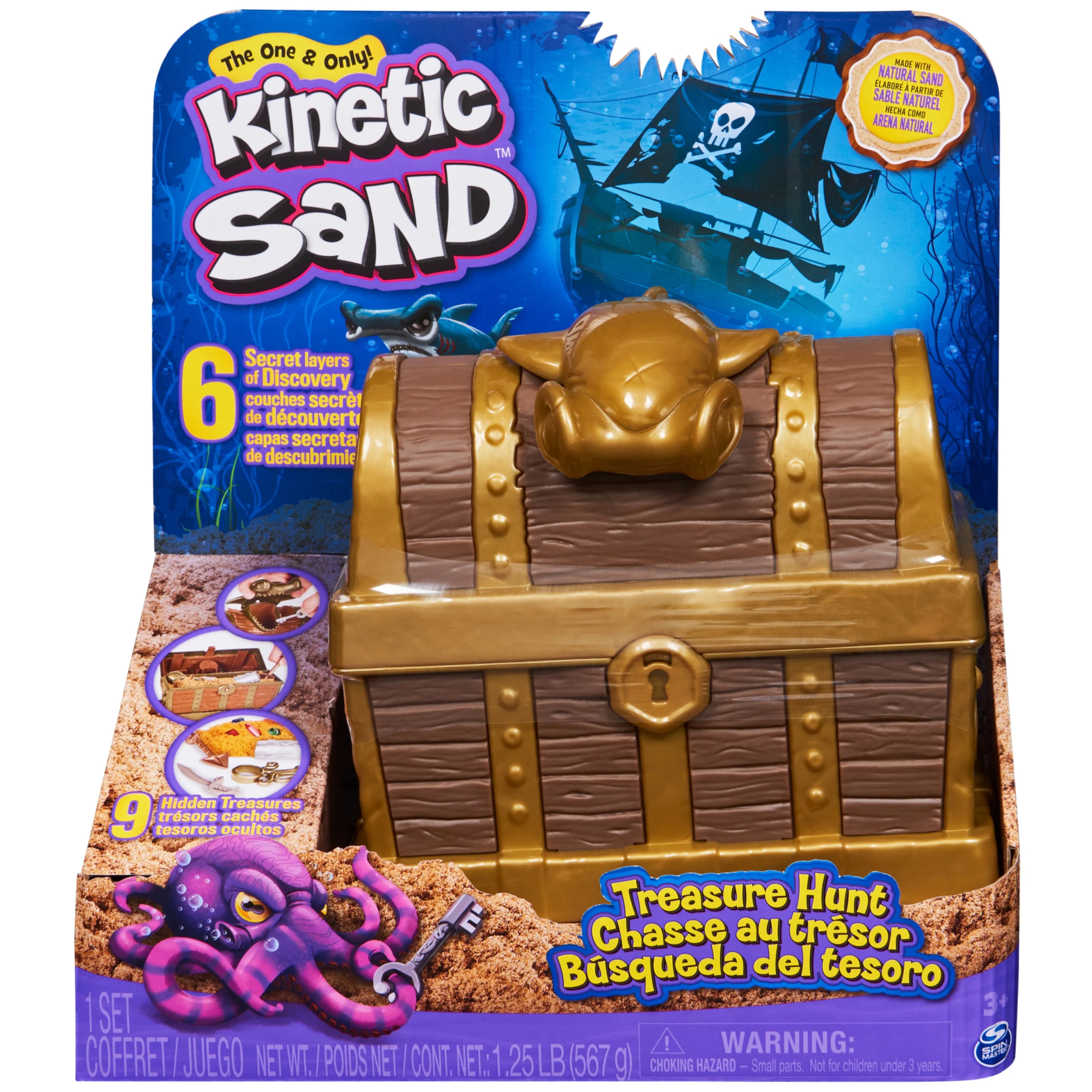 Sand Treasure Hunt with 1.25lbs Brown & Rare Gold Shimmer Sand